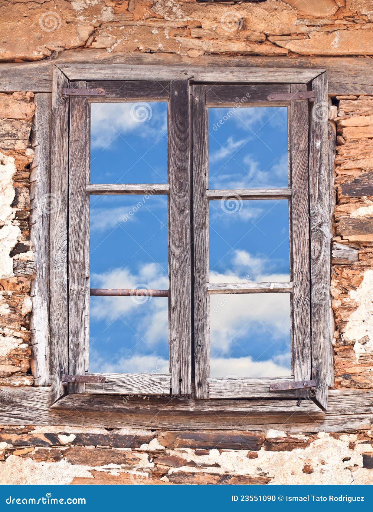 Old Window And Blue Sky Stock Photo Image: 23551090 Old Window And Blue Sky Stock Photo Image: 23551090