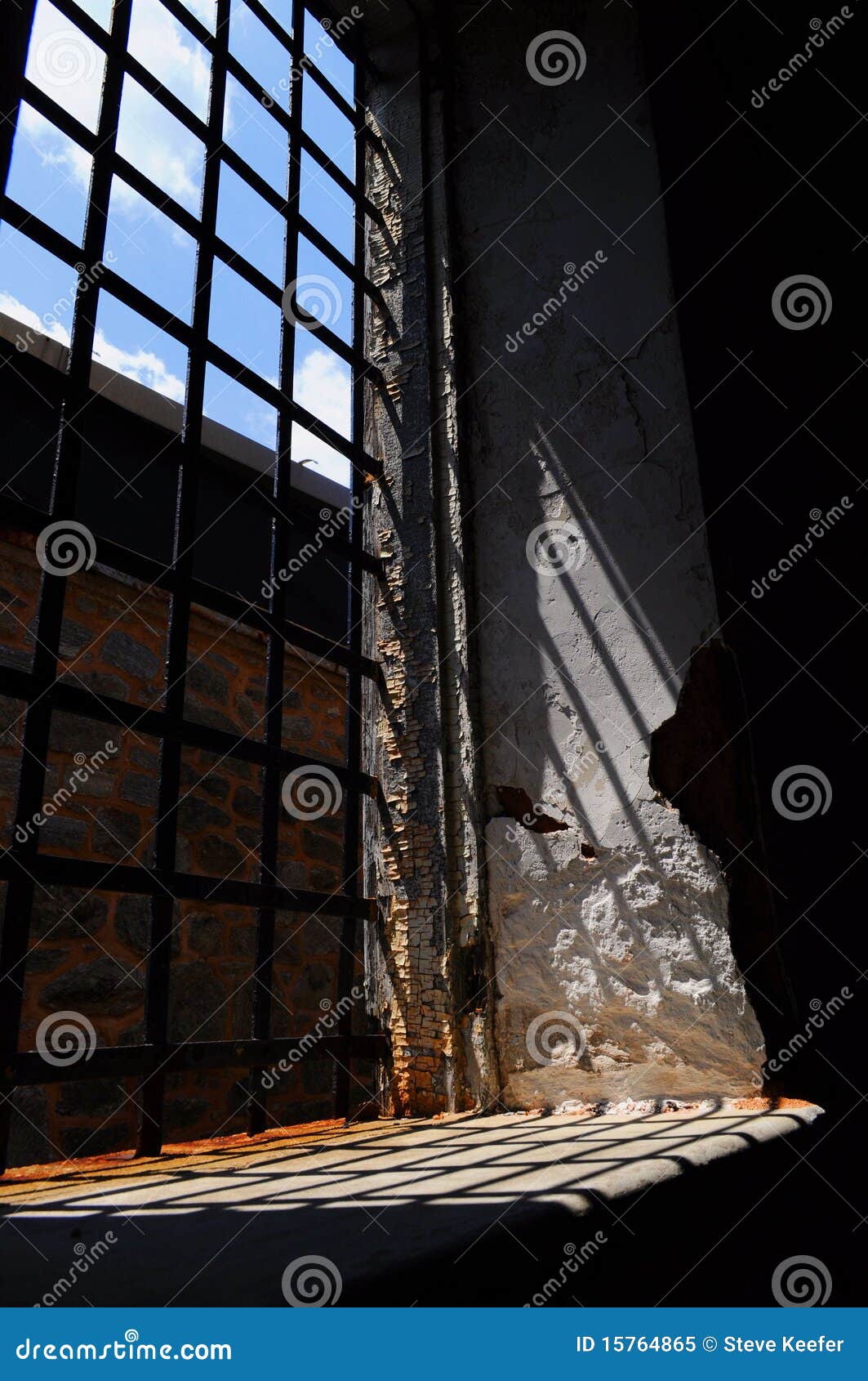 Royalty Free Stock Photo: Old window at Eastern State Penitentiary