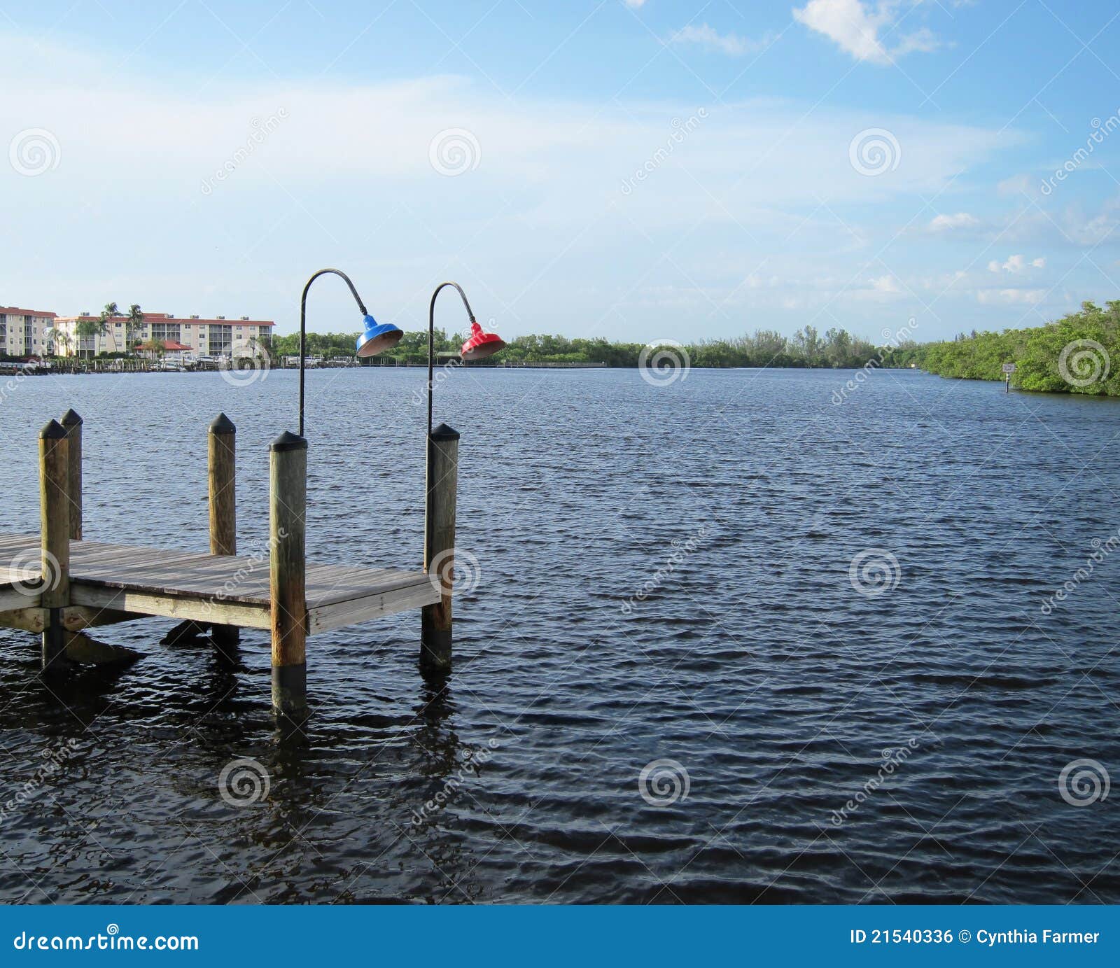 Old Wooden Boat Dock By An Inlet In Naples Florida Royalty Free Stock 