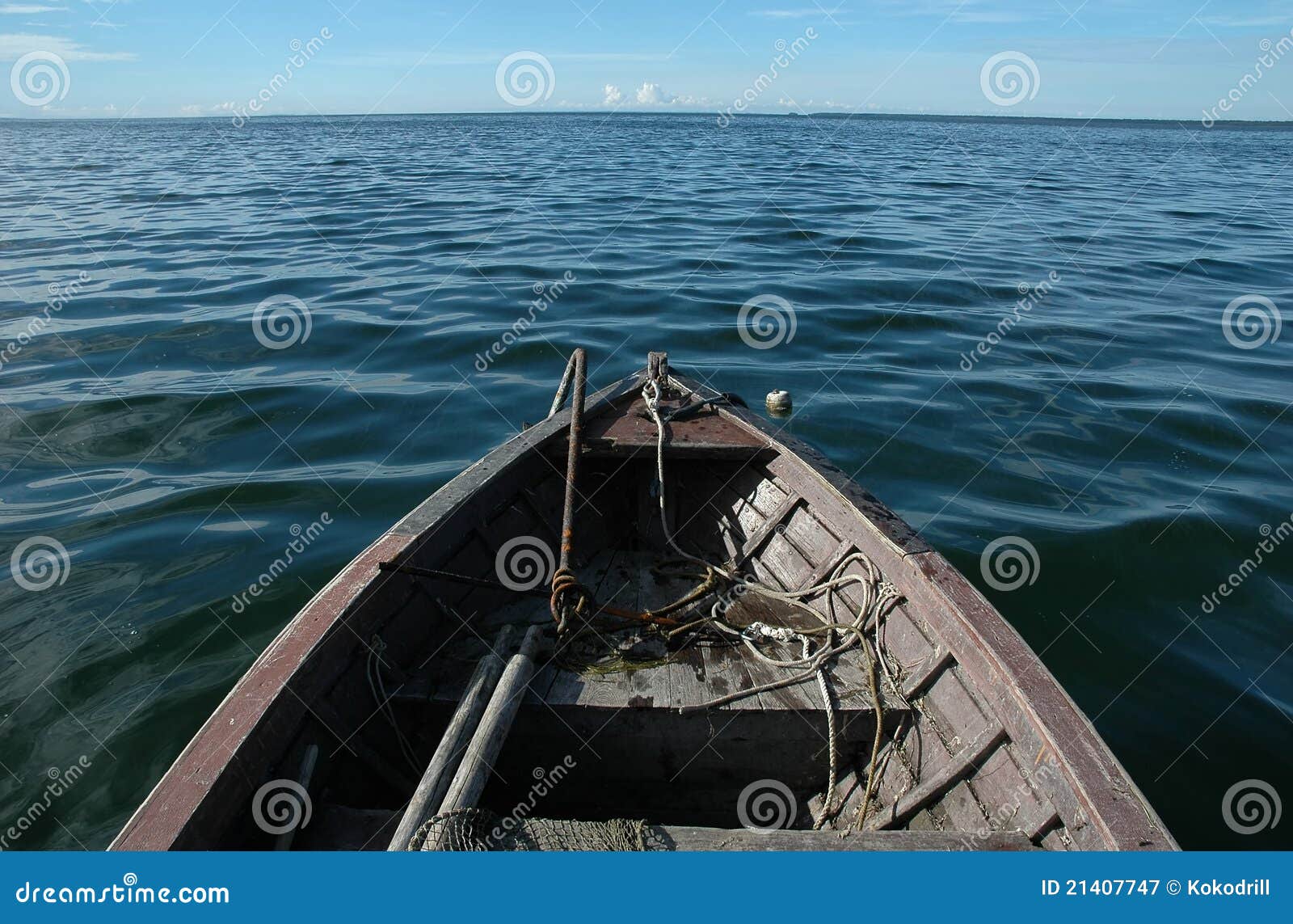 Old Wooden Boat On Sea Royalty Free Stock Photography - Image 