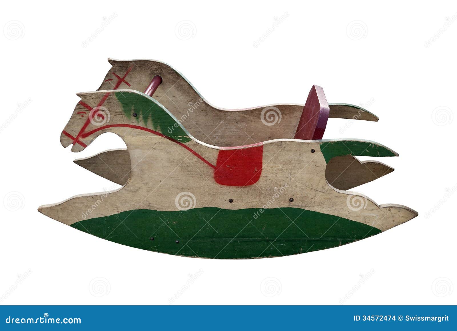 Old Wooden Rocking Horse Stock Images - Image: 34572474