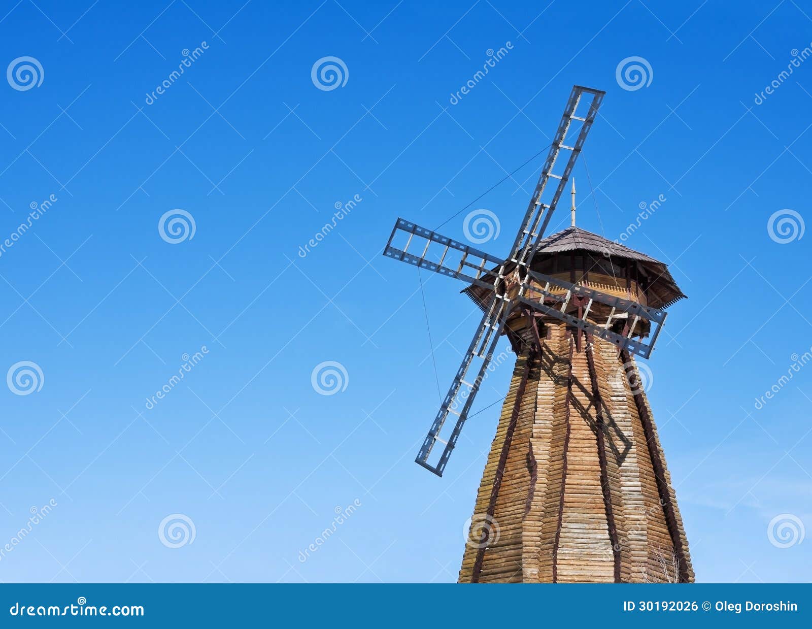 Royalty Free Stock Image: Old wooden windmill