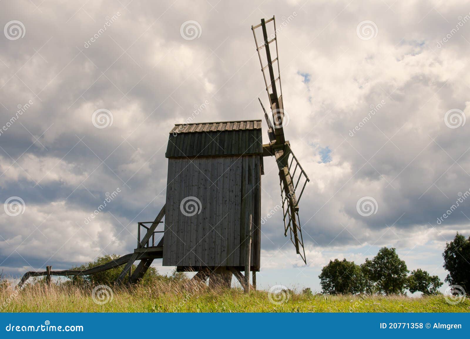 Old Wooden Windmills
