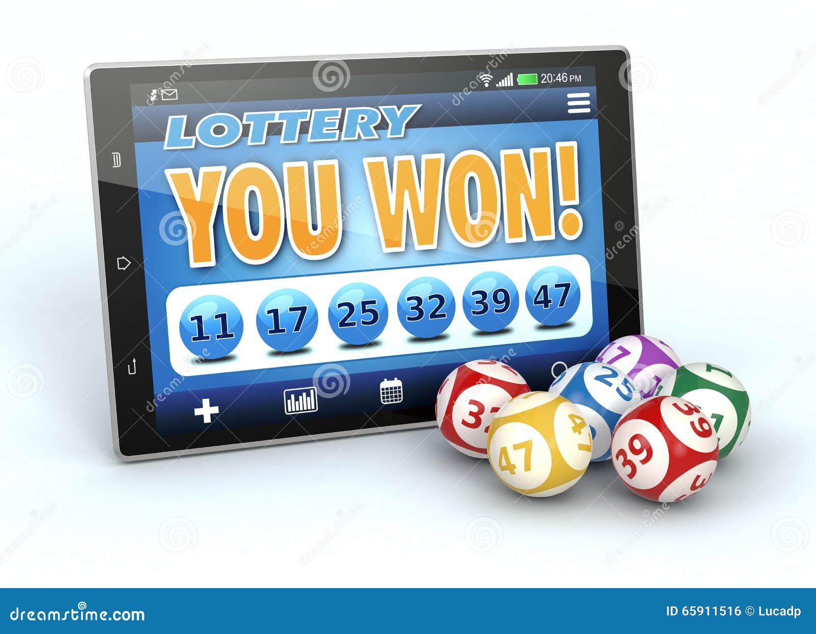 Online Lottery Stock Illustration - Image: 65911516