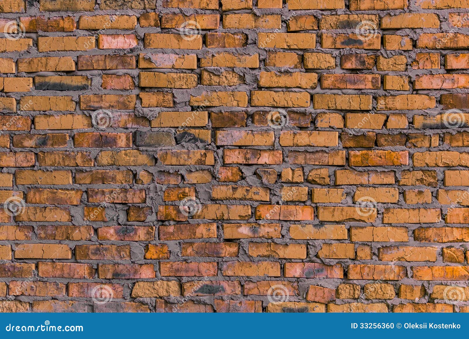 Brick+Art+Masonry ... and weathered stained rough brick. Art edition. Orange (yellow) brick