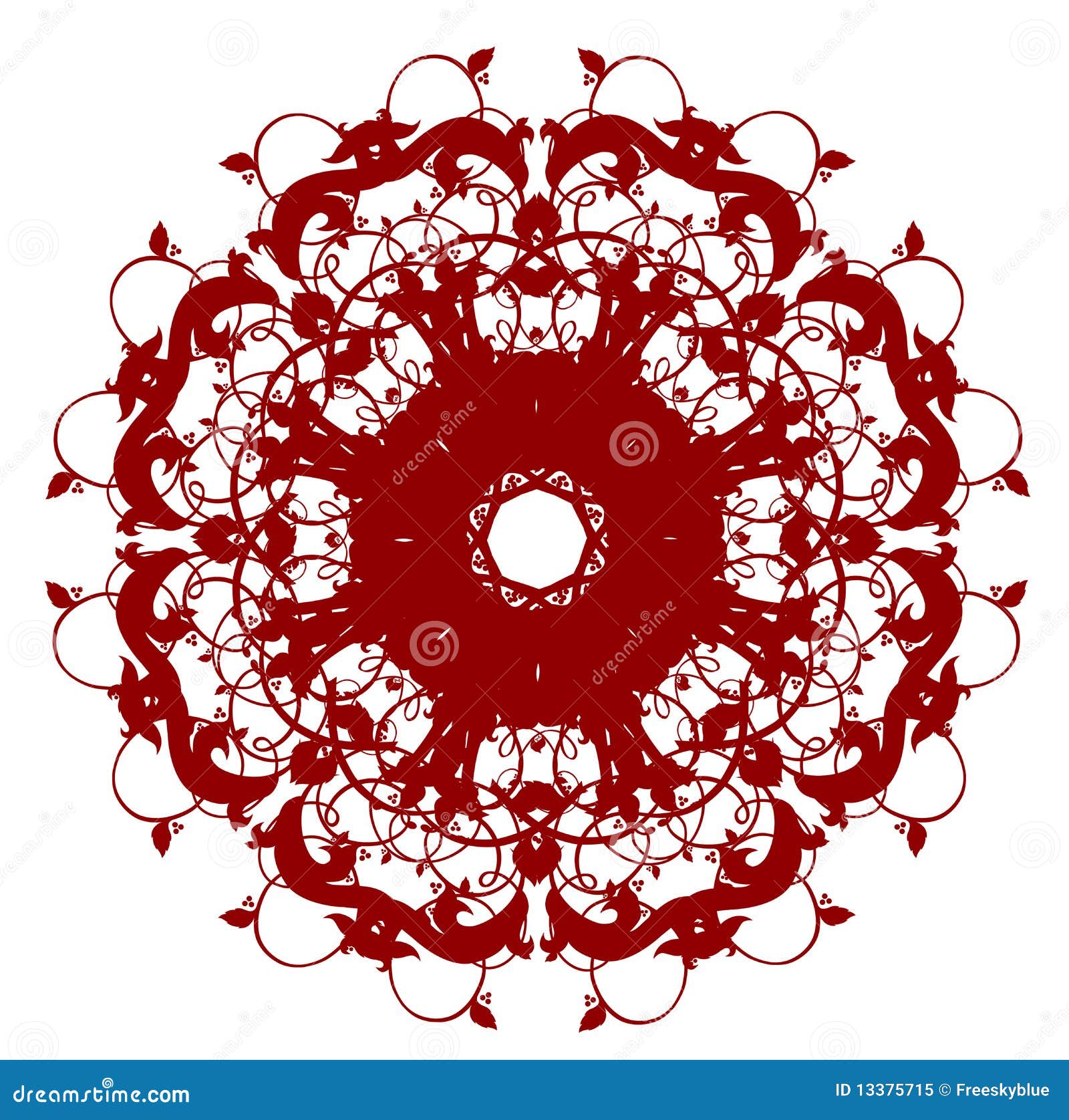 Oriental Circle Flower Pattern Royalty Free Stock Photo - Image: 13375715