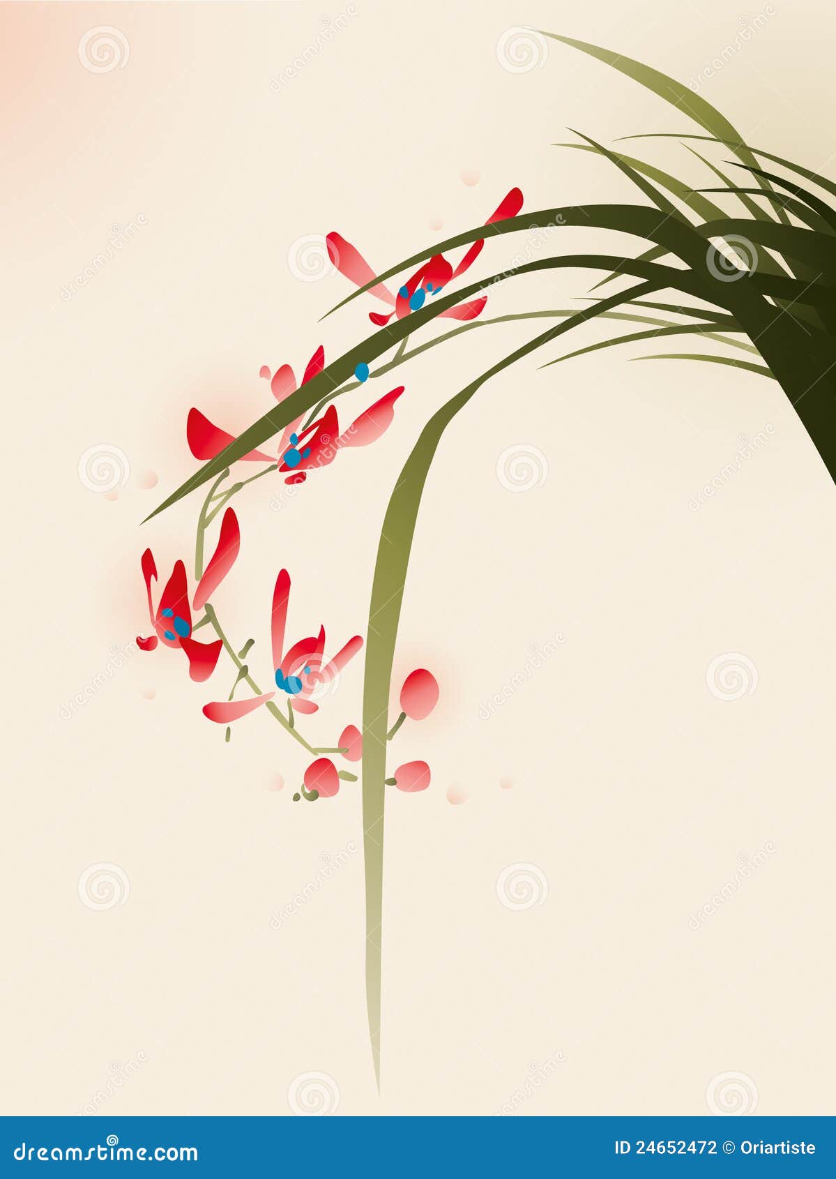 Chinese Orchid Painting