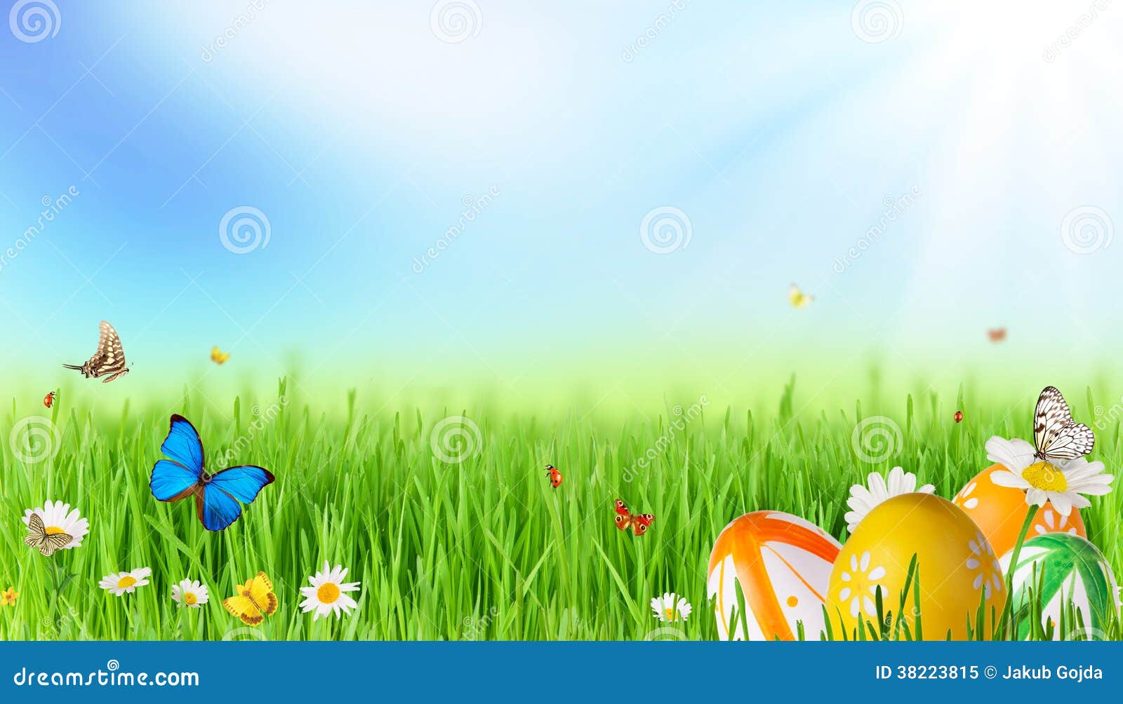 Ostern-Wiese Lizenzfreies Stockfoto - Bild: 38223815