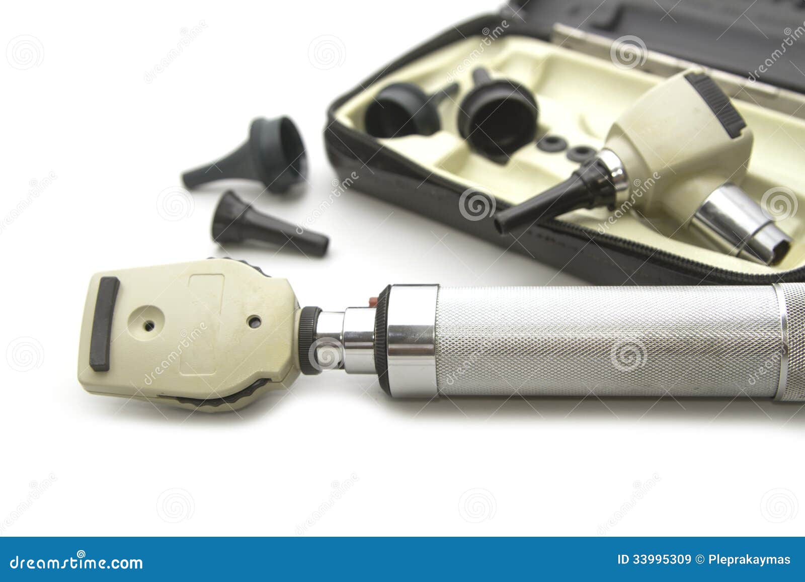 Otoscope And Opthalmoscope Set For Ear Eye Examination Royalty Free