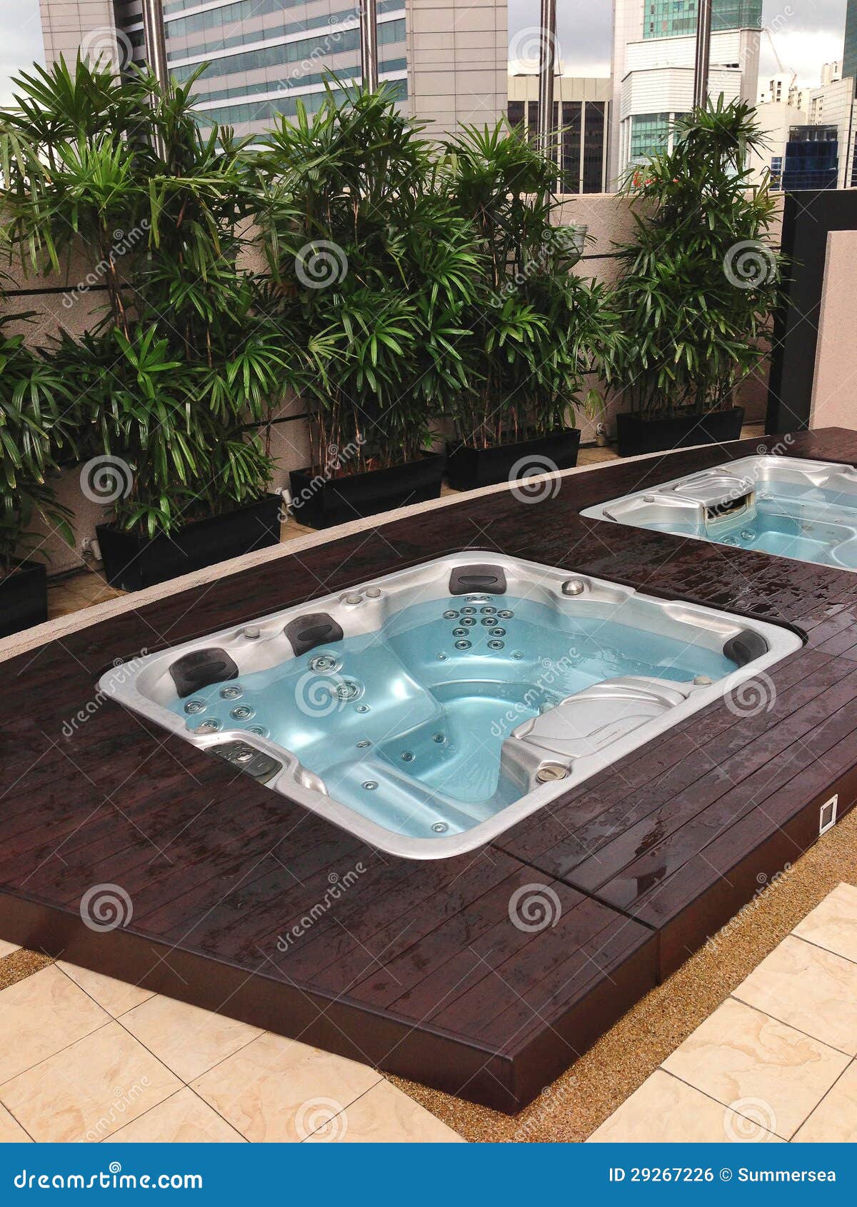 Outdoor Jacuzzi In The City Royalty Free Stock Image - Image: 29267226