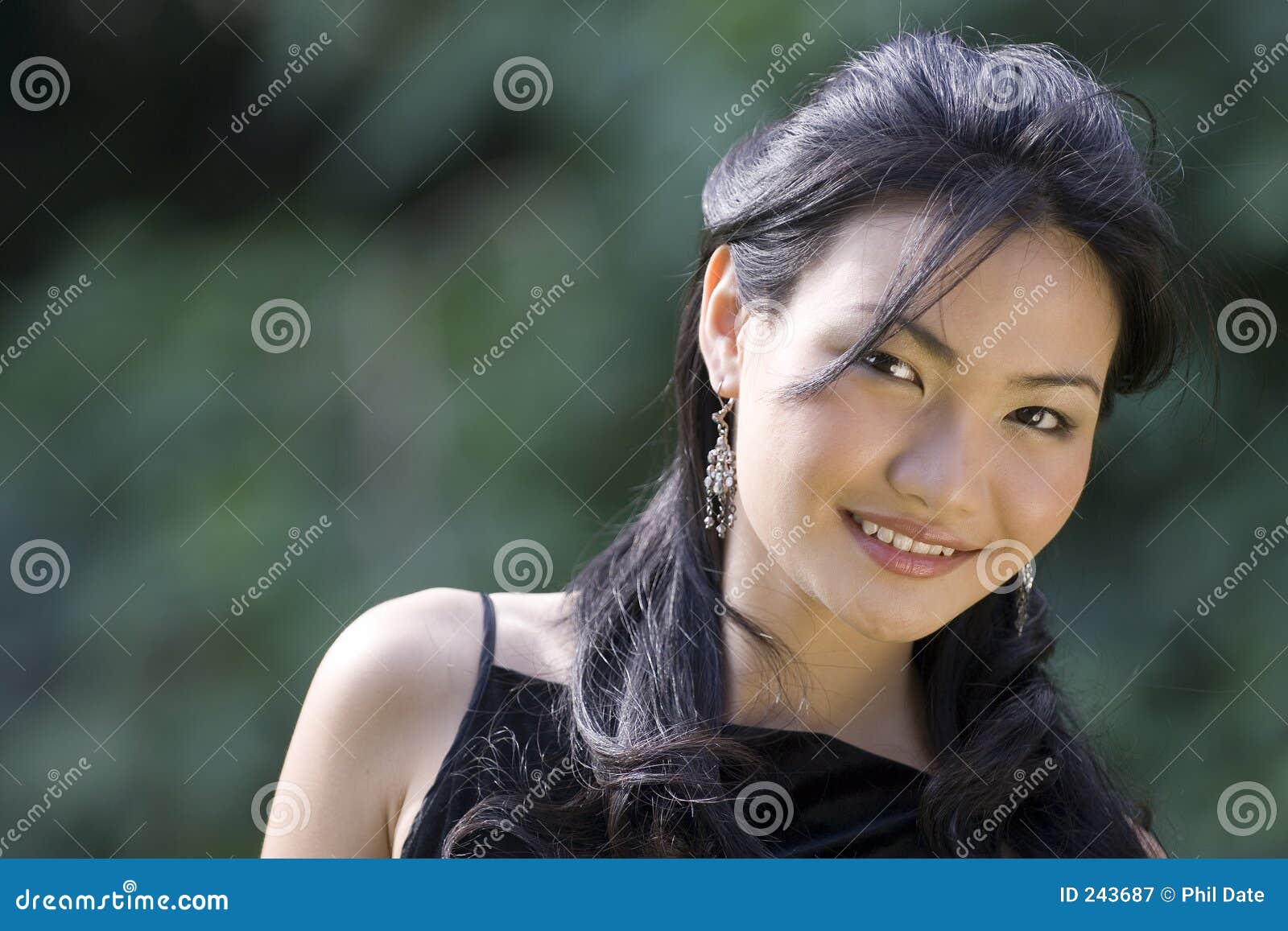 Asian Bride Poses Outside 81