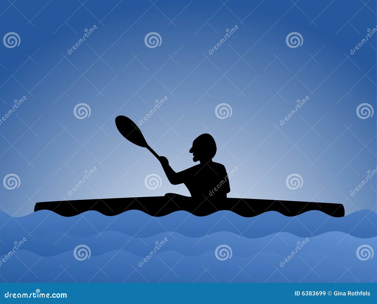 Royalty Free Stock Images: Paddler in kayak