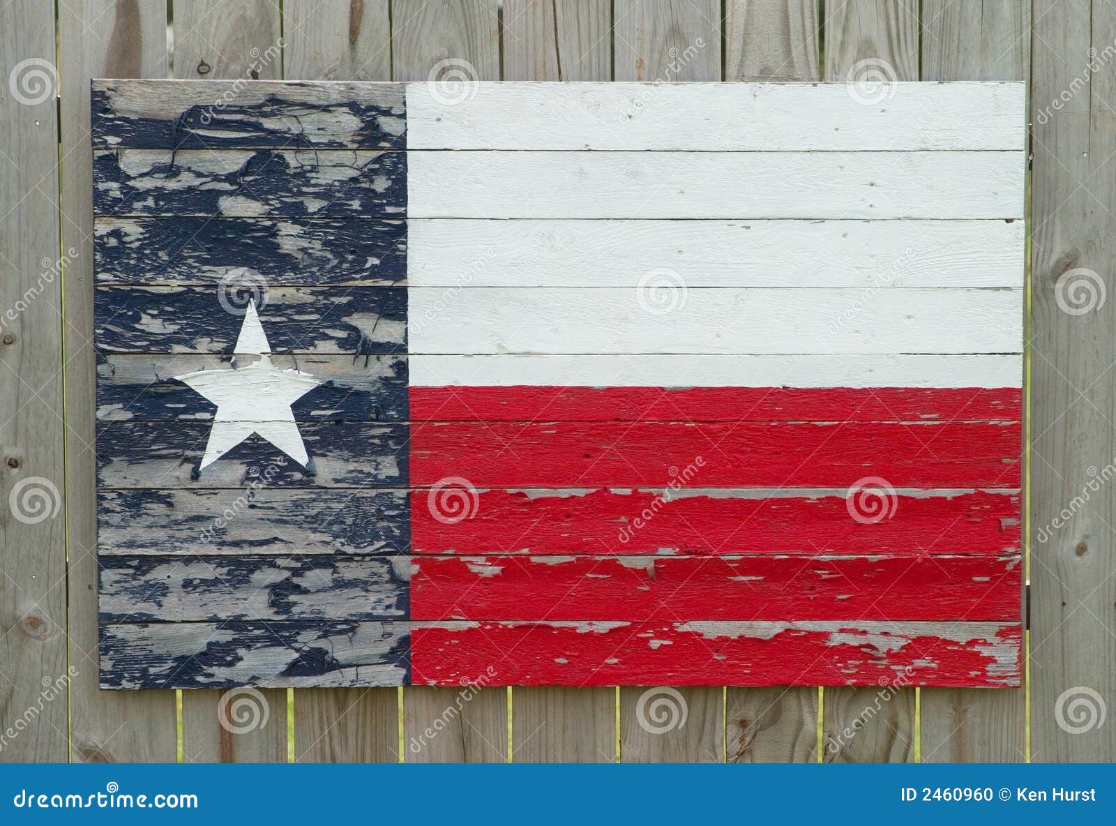 wood painting flag painted wood a Texas rustic rustic sign on slats fence. Old  onto