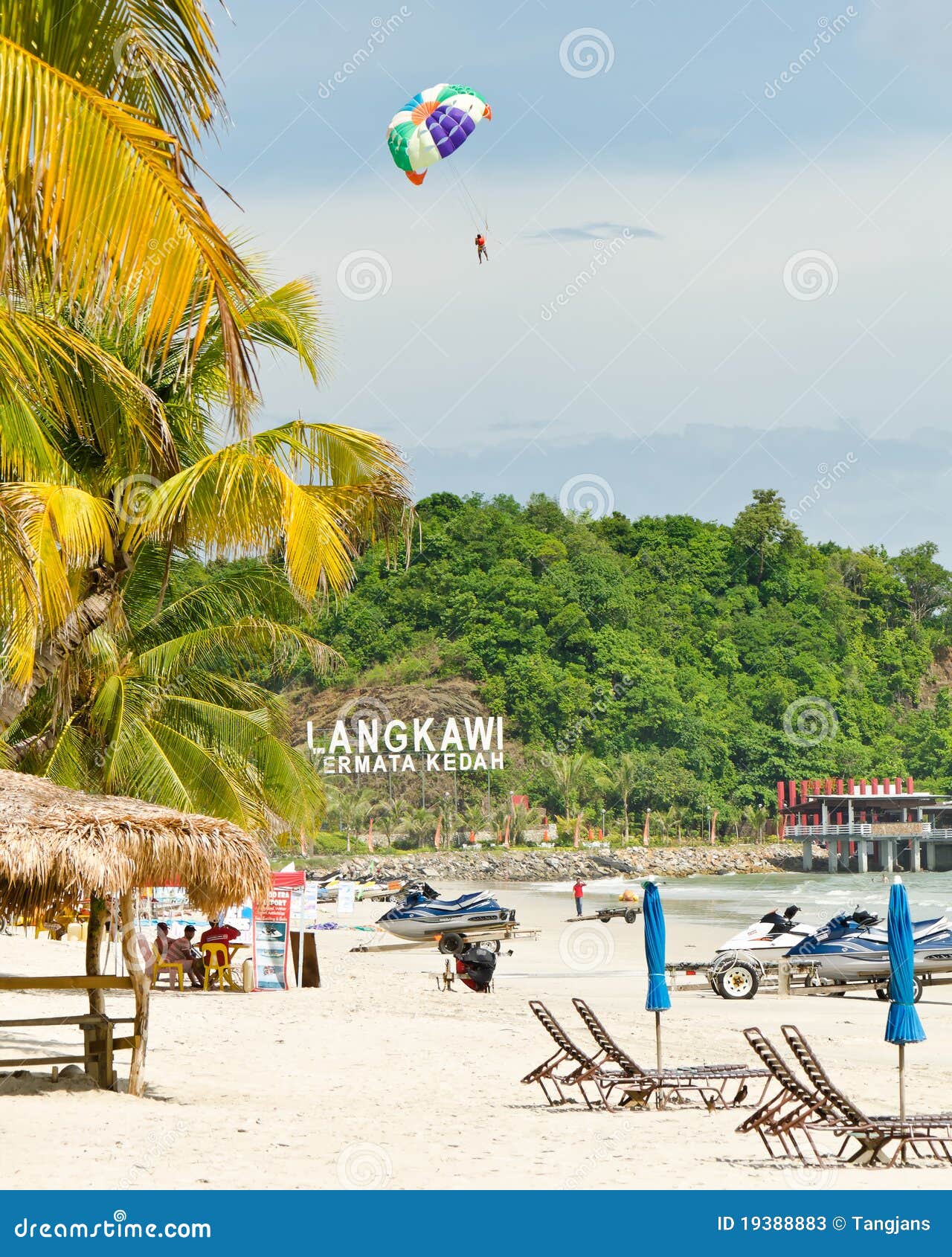 Langkawi's Gold Coast or Pantai Cenang. A picturesque beach with 