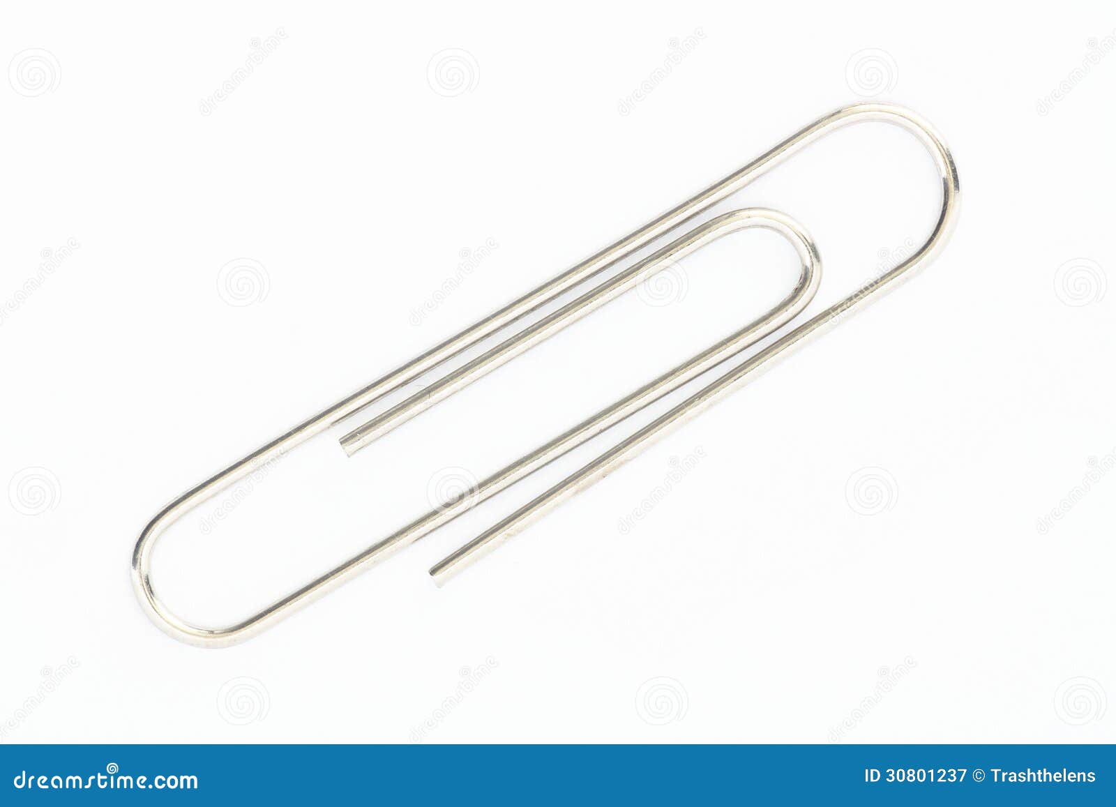 paperclip-white-single-metal-background-