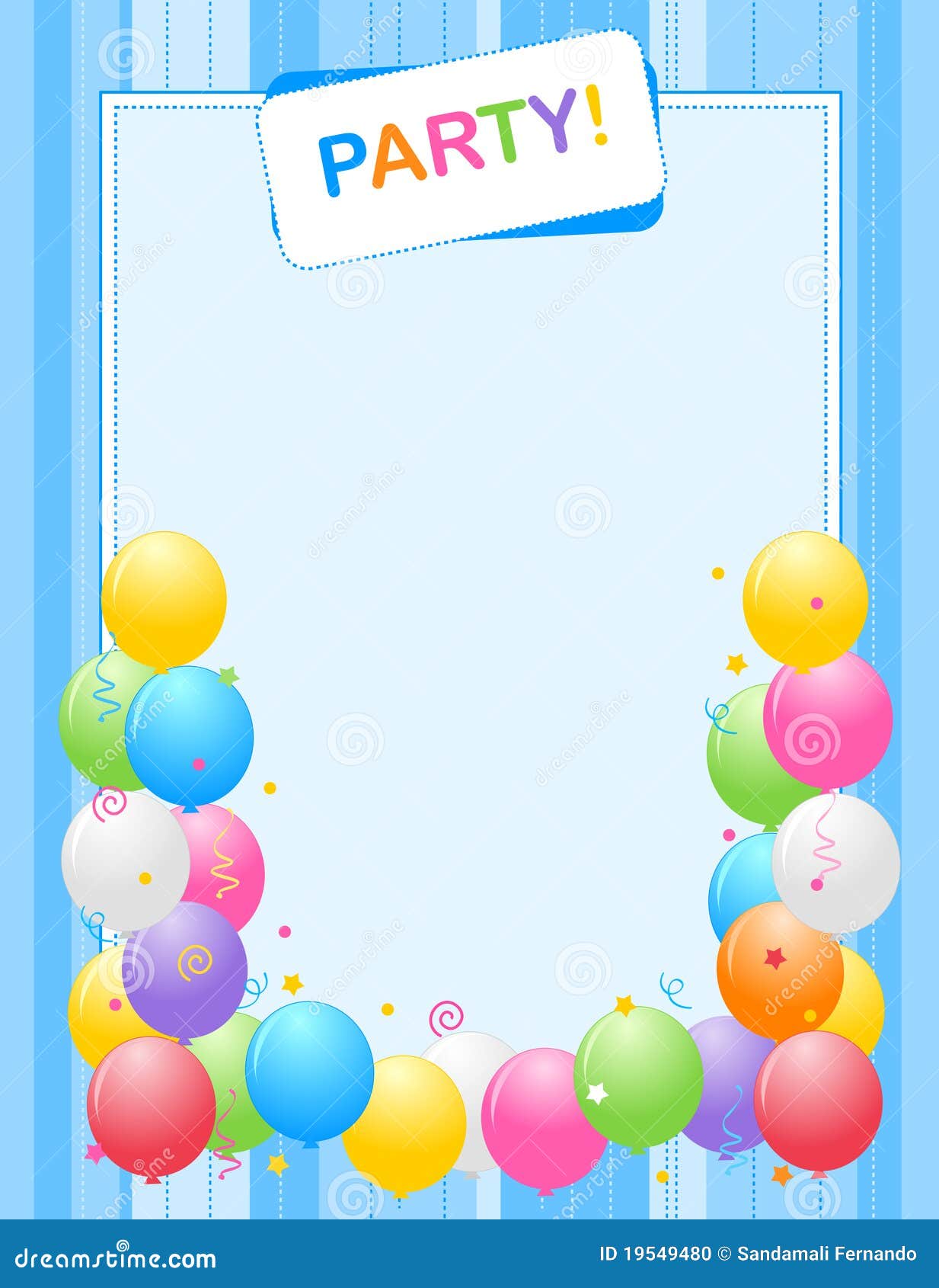 Party Invitation Frame Stock Photo - Image: 19549480