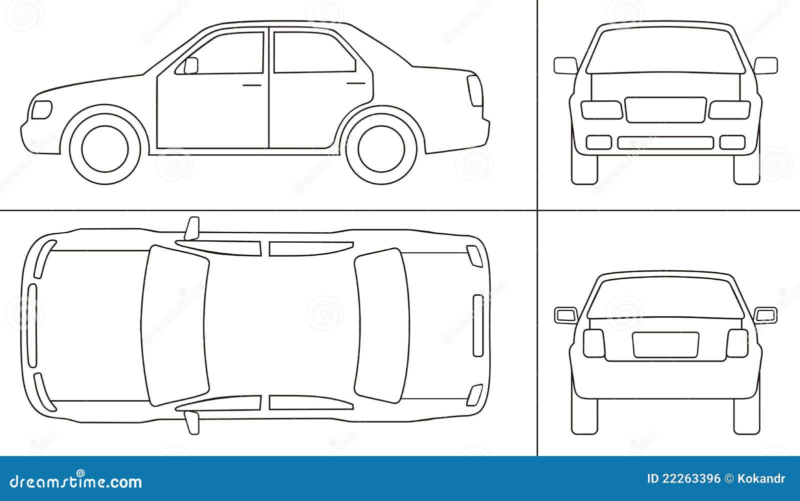 Car Drawing Top View