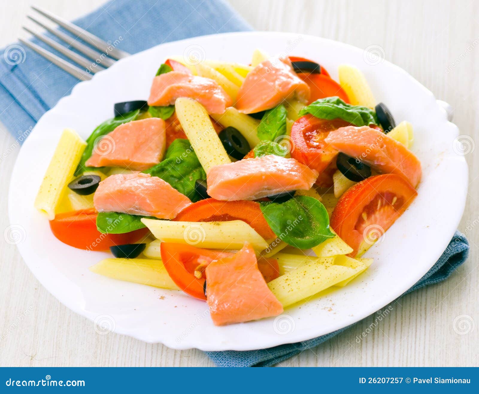 More similar stock images of ` Pasta salad with fish `