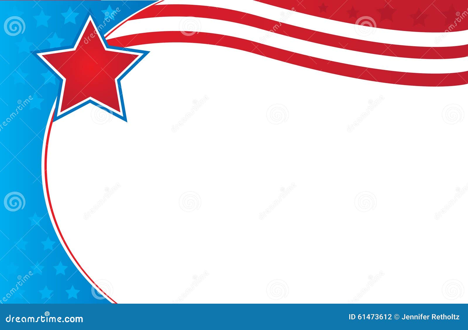 Patriotic Border Flyer Template Stock Illustration - Image: 614736121300 x 933