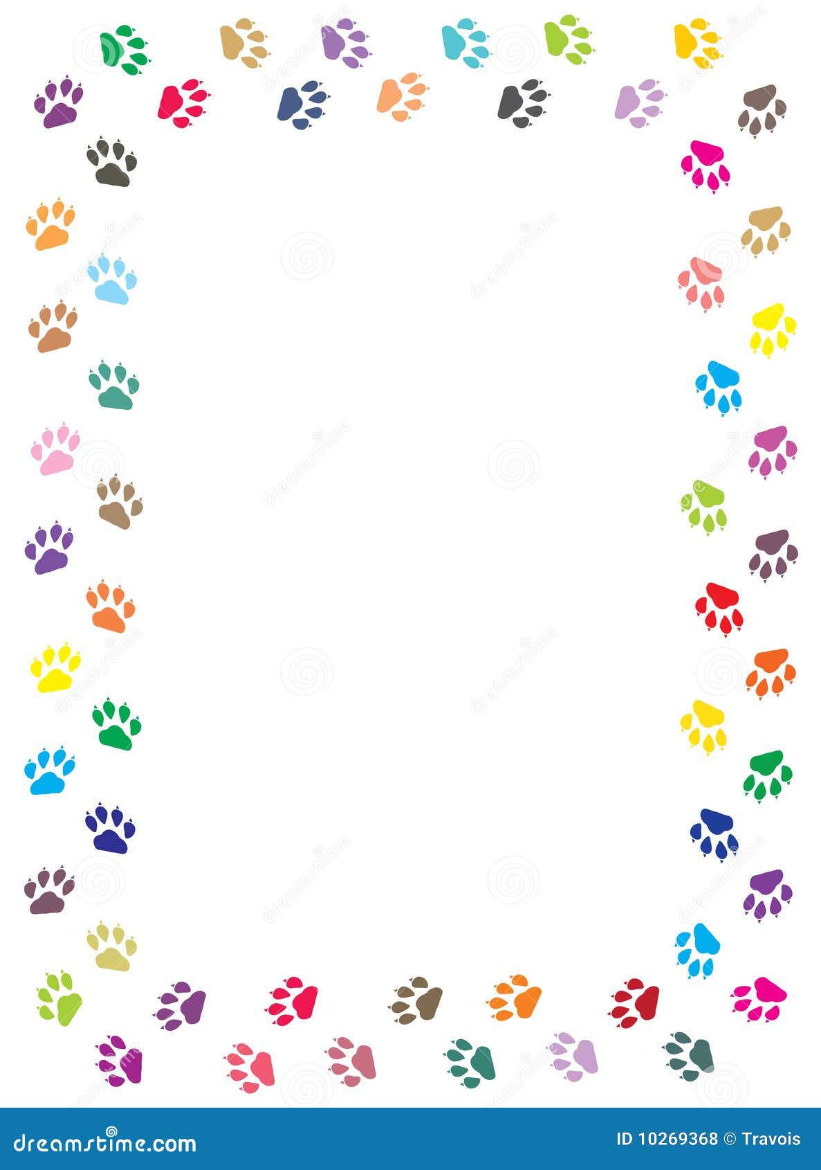 free clipart cat paw print borders - photo #44