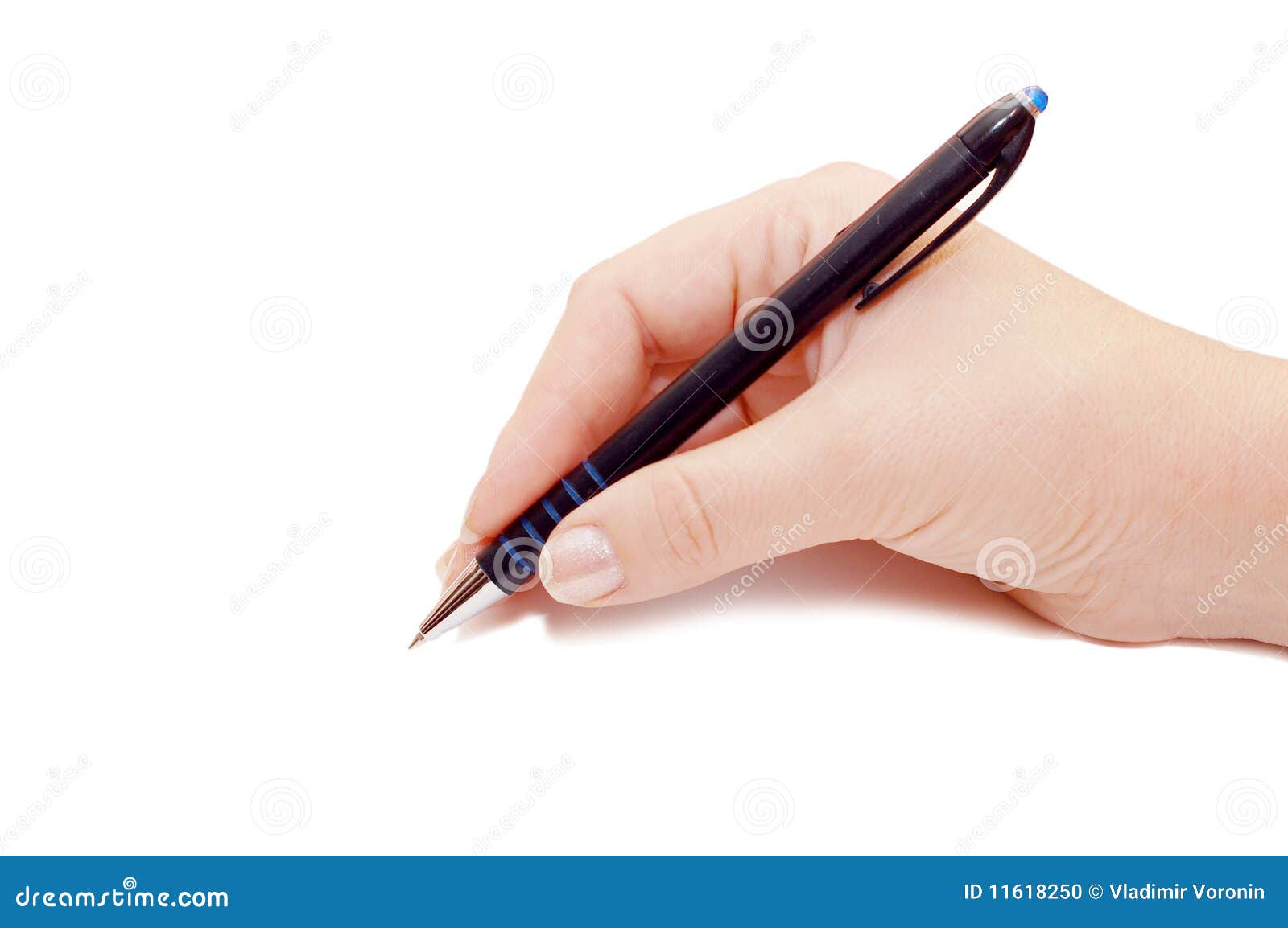 Pen In Woman Hand Stock Photo - Image: 11618250