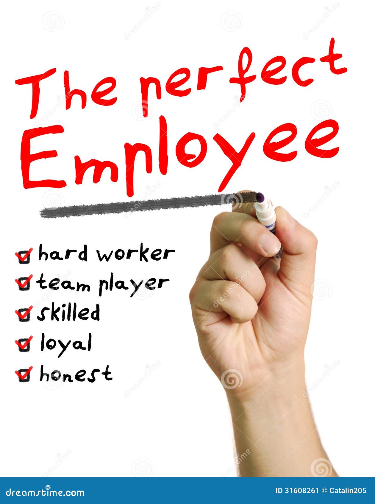 The Perfect Employee Stock Image - Image: 31608261