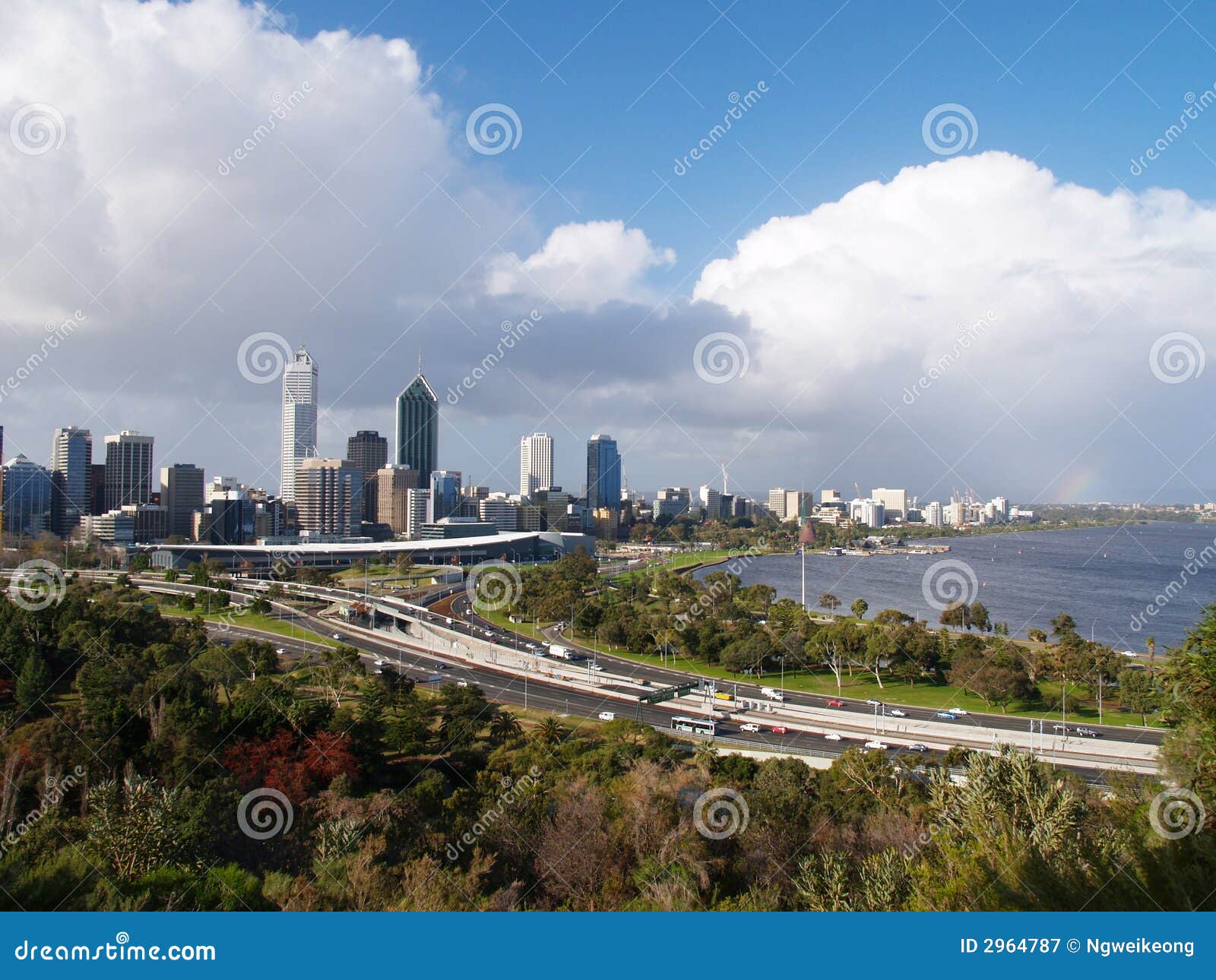 Royalty Free Stock Photography: Perth City Waterfront Skyline