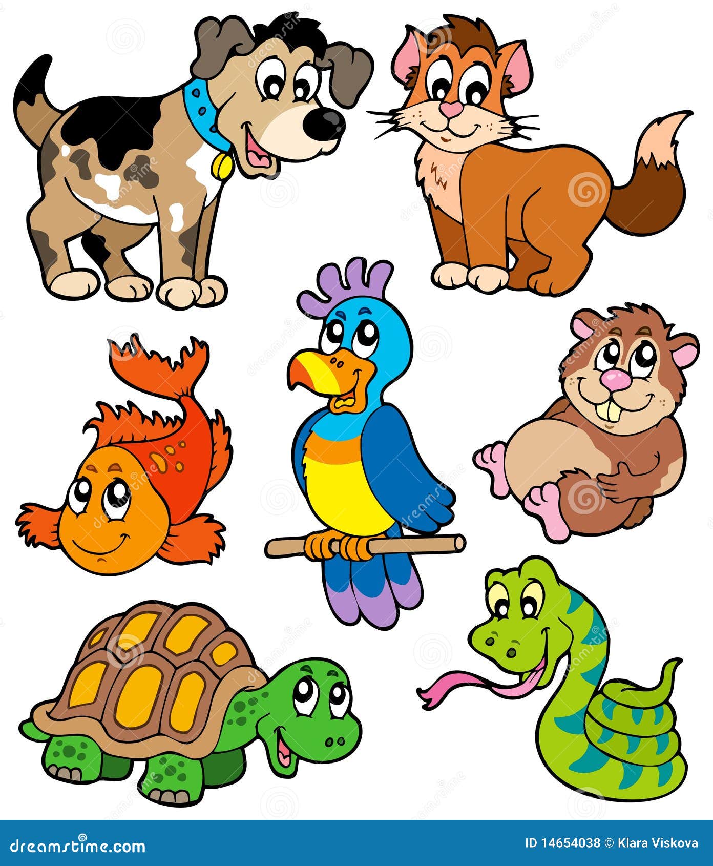 Pet Cartoons Collection Royalty Free Stock Photos - Image: 14654038