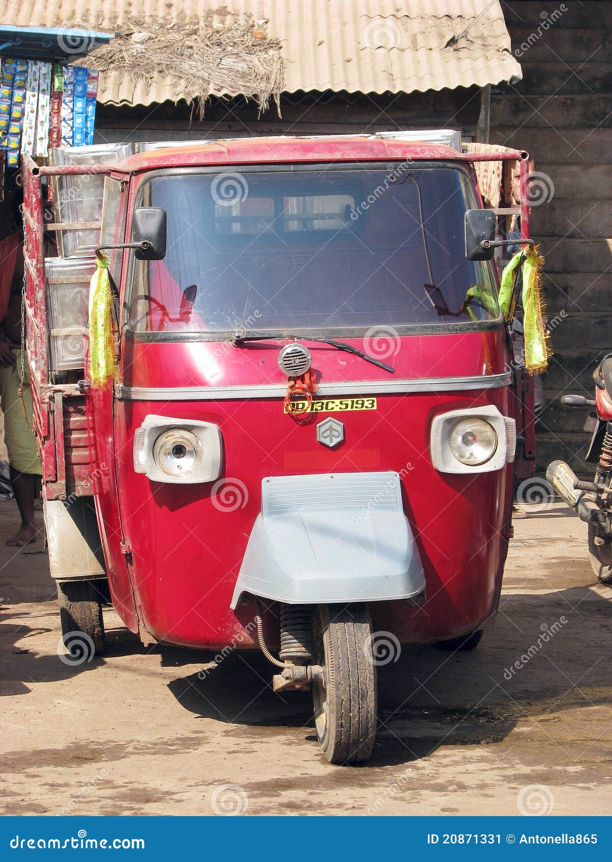 Editorial Photo: Piaggio Ape at the indian rural village