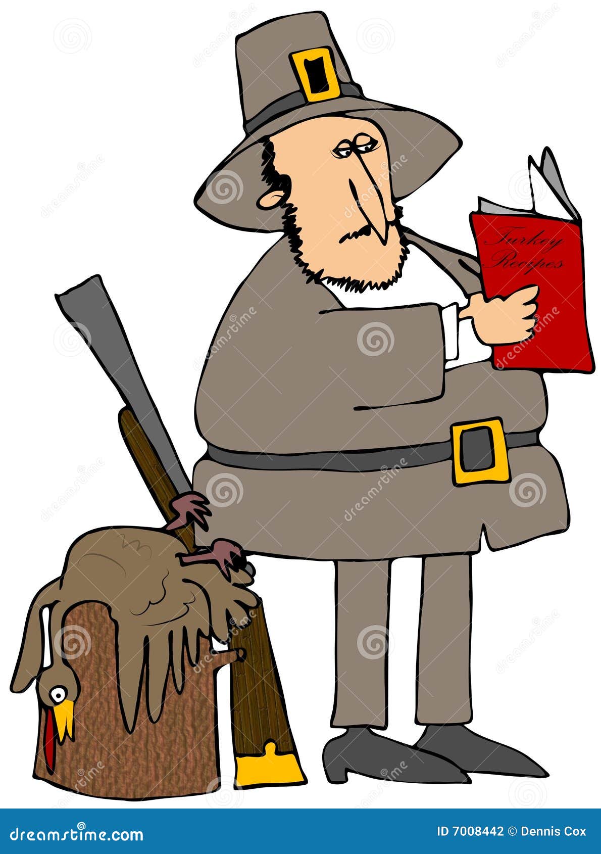 Pilgrim Reading Turkey Recipes Pilgrim Reading Turkey Recipes Stock Photography Image
