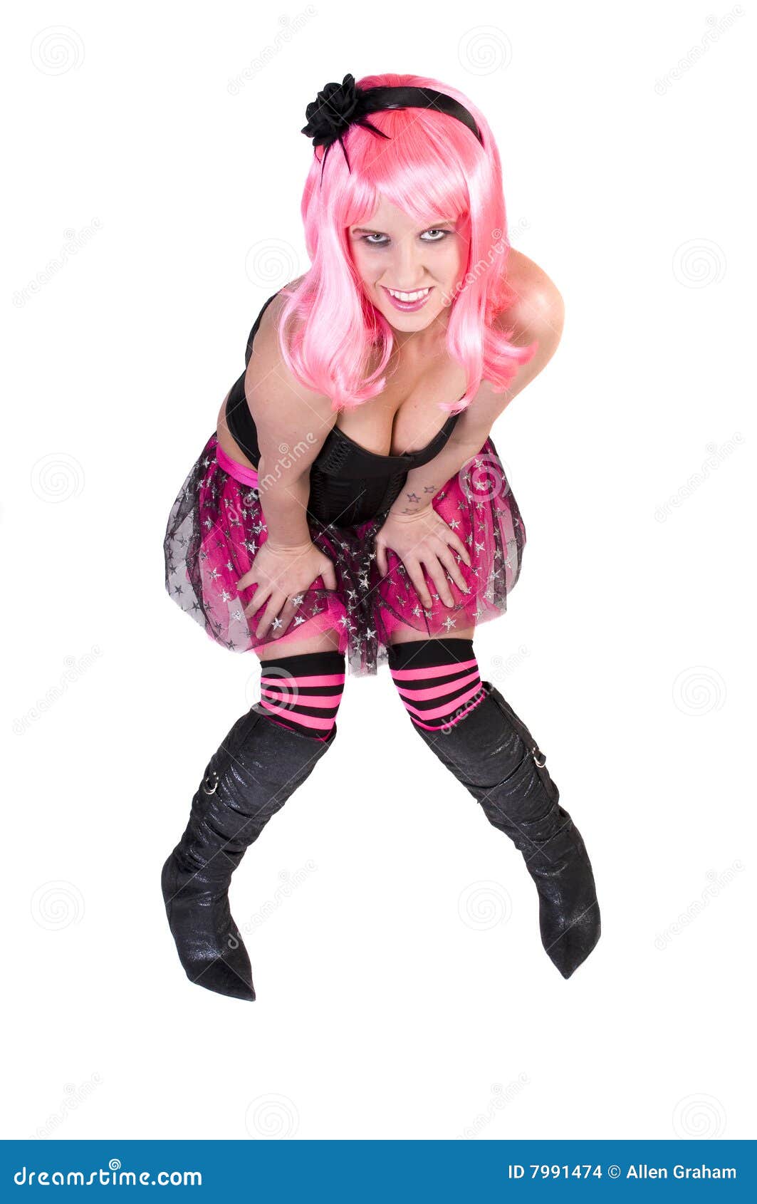 Pink Haired Punk Girl Stock Images Image 7991474