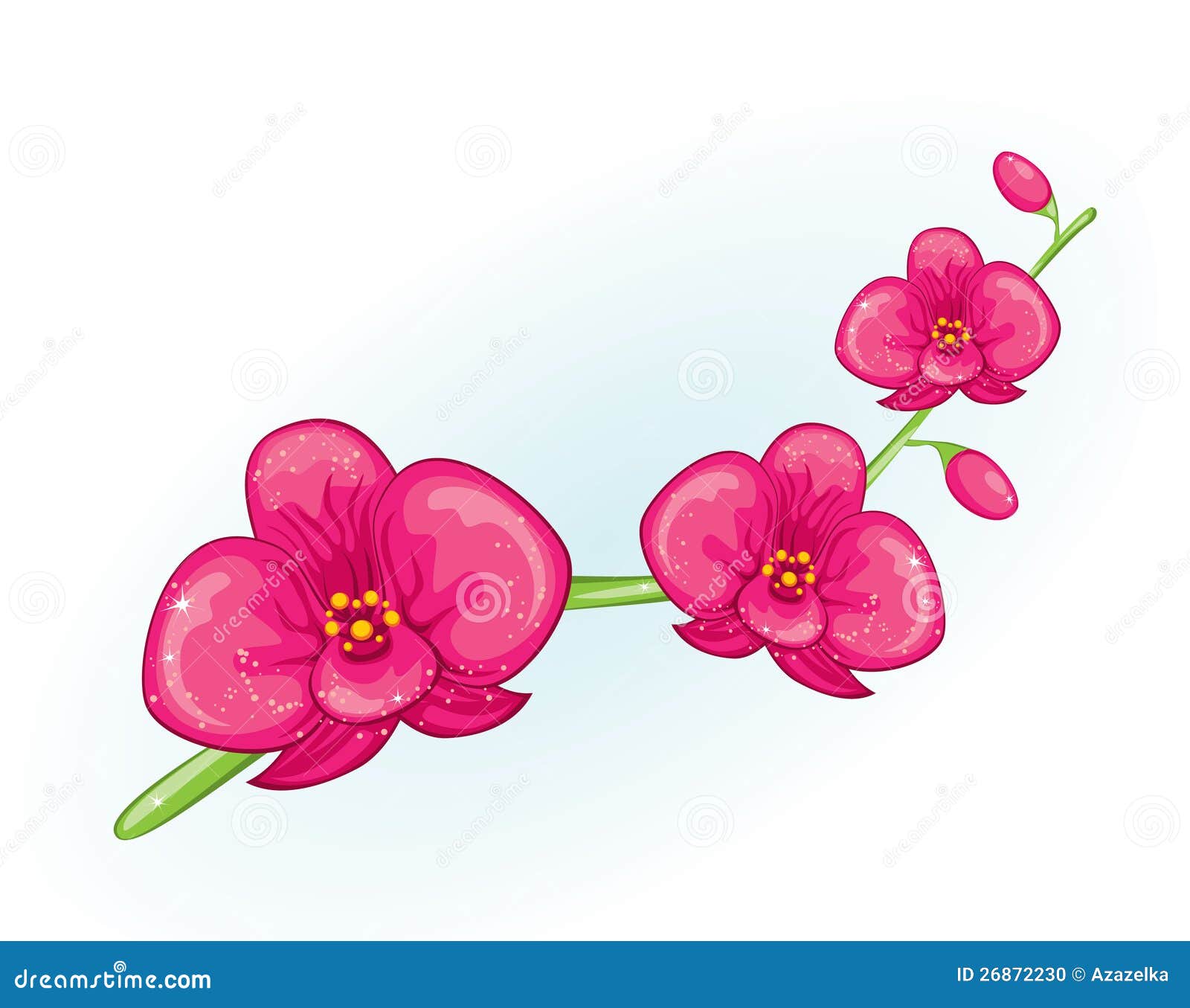 Pink Orchid Drawing