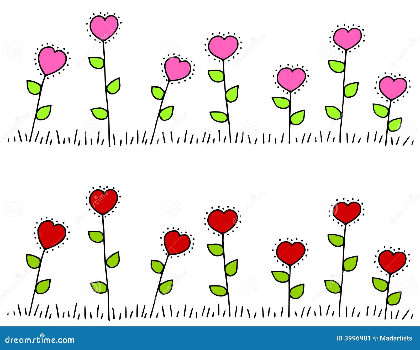 Pink Flower Border Clip Art