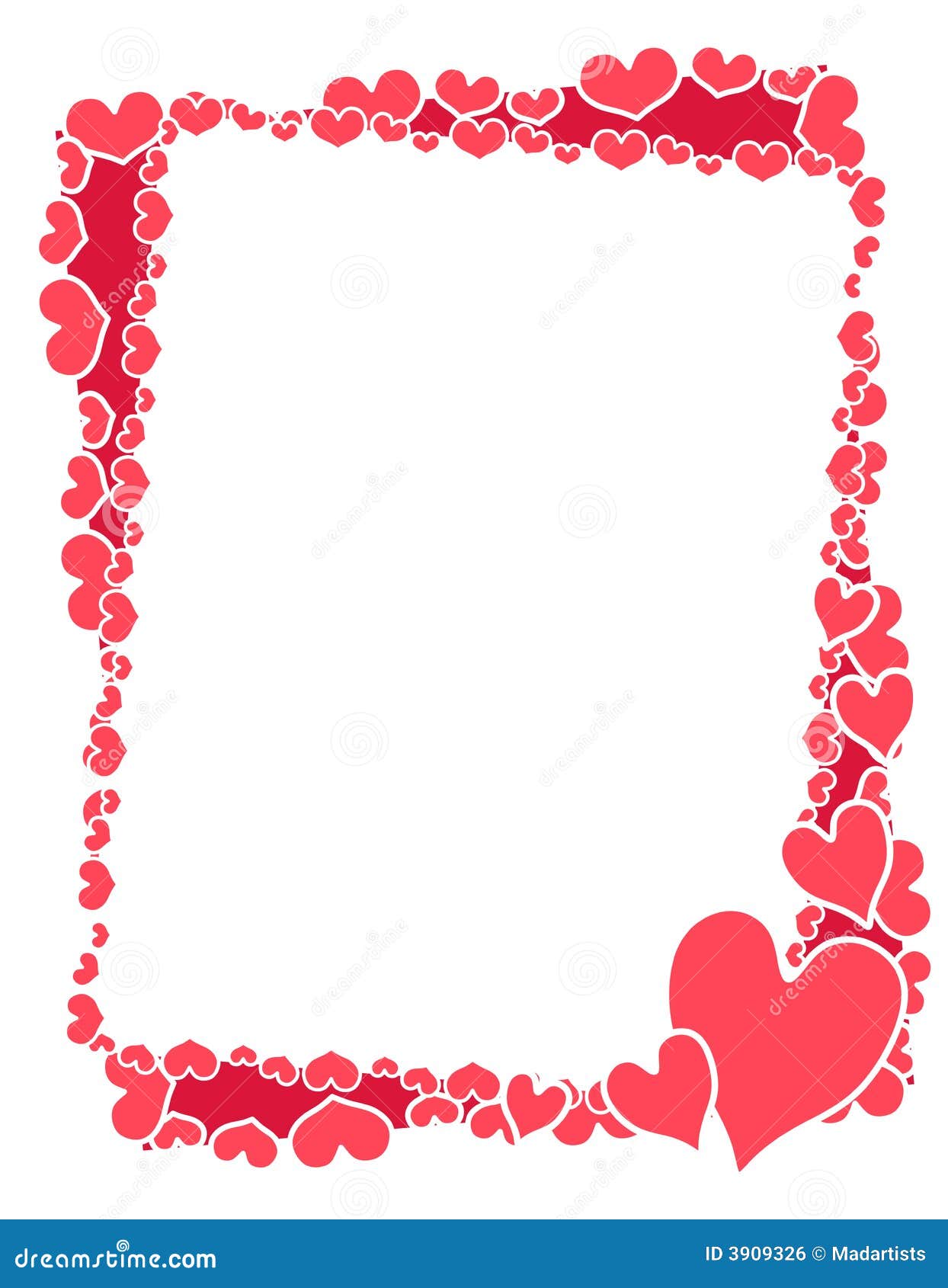 Pink Valentine Hearts Frame Or Border Royalty Free Stock Image Image