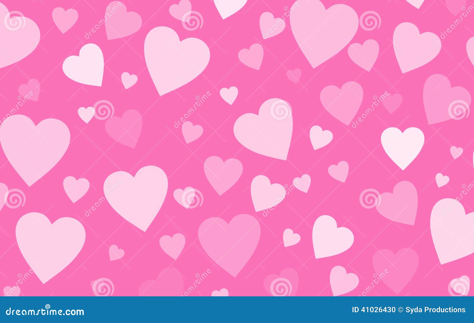 Pink Wallpaper With White Hearts Stock Illustration - Image: 41026430