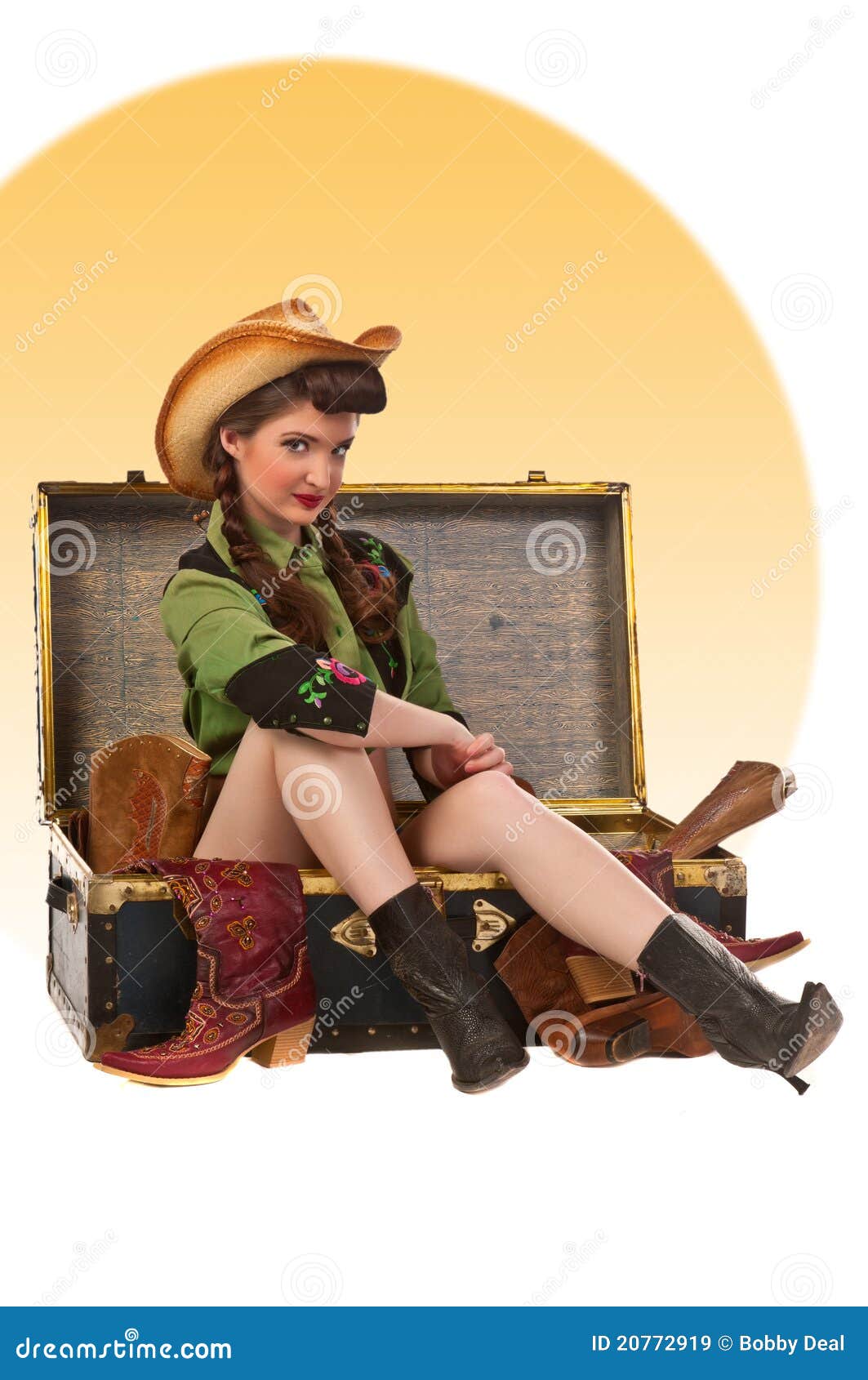 Pinup Cowgirl Package Royalty Free Stock Images Image