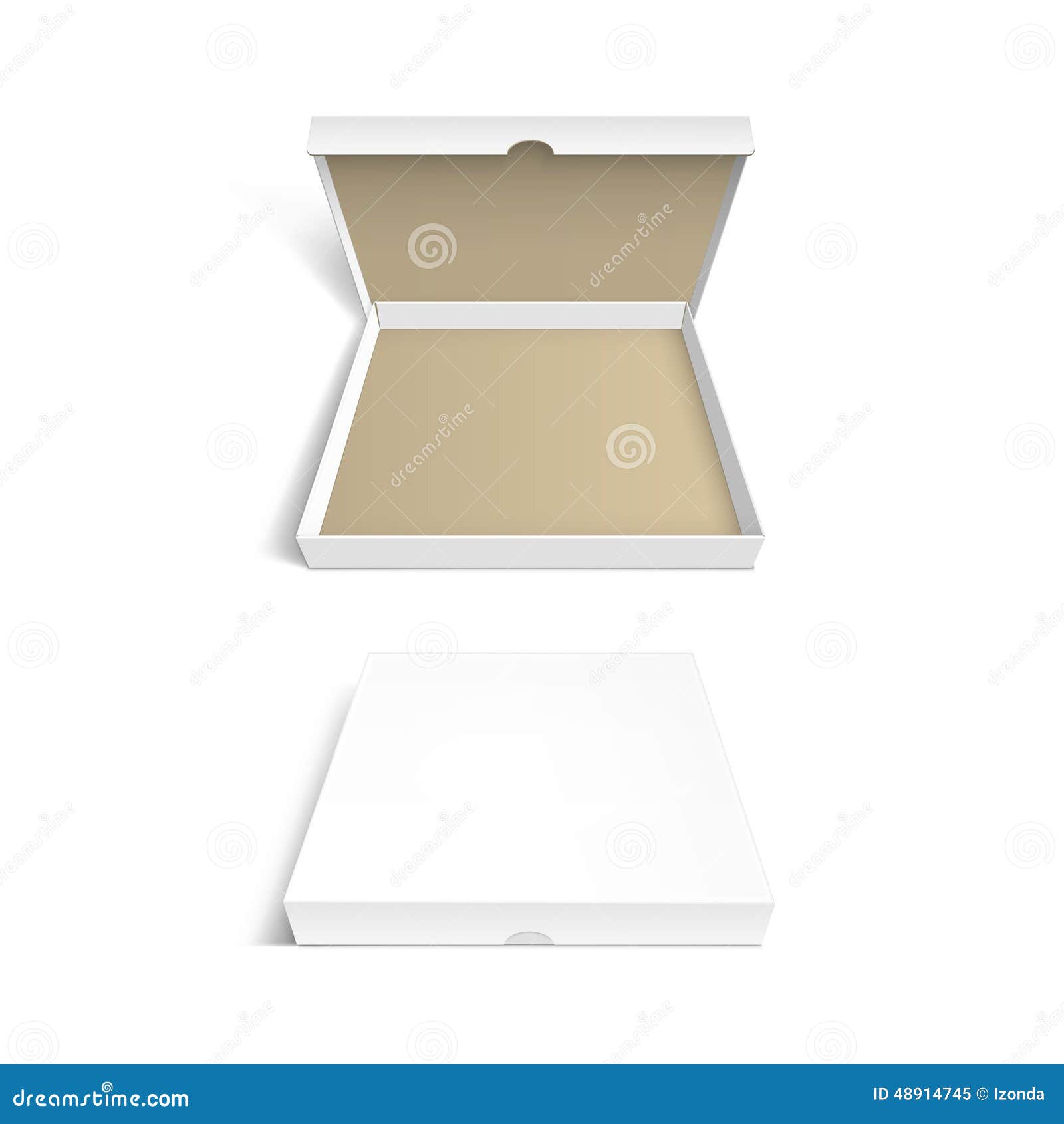Pizza+Box+Template Pizza Box Packaging Template Isolated Stock Vector - Image: 48914745