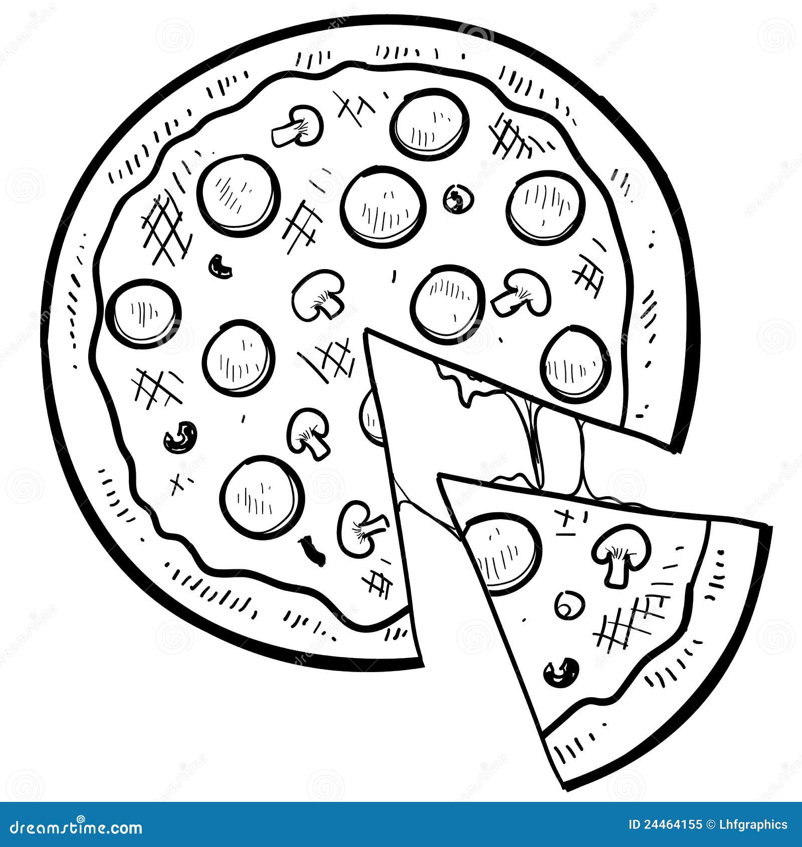 clipart pizza black and white - photo #41