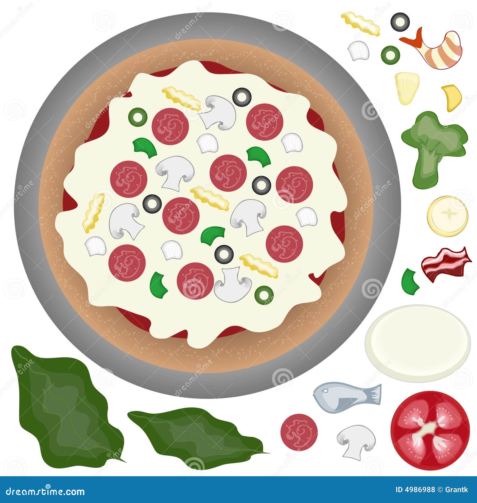 pizza toppings clipart - photo #40