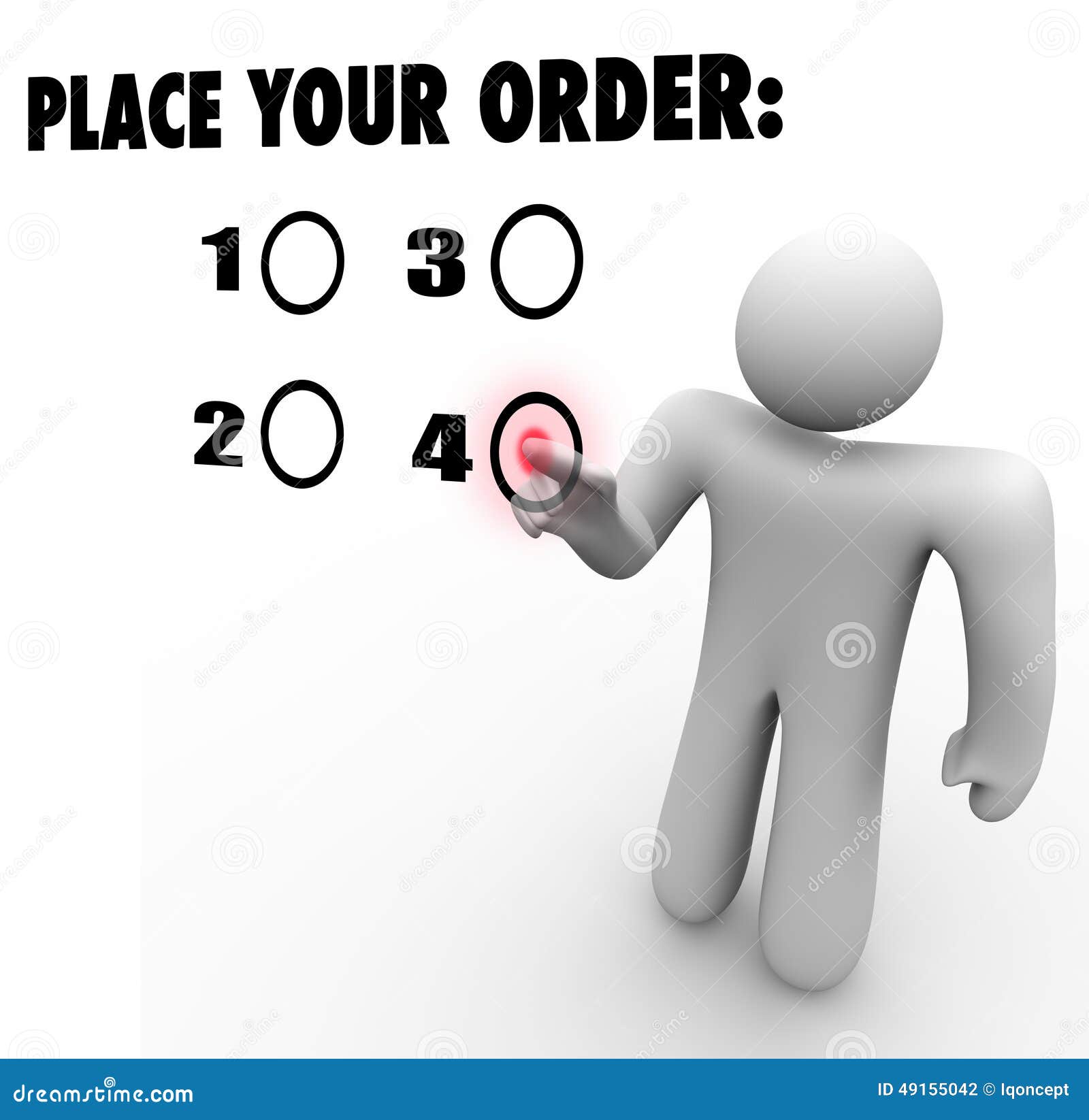 Place Your Order Customer Choose Selected Product Favorite Prefe Stock