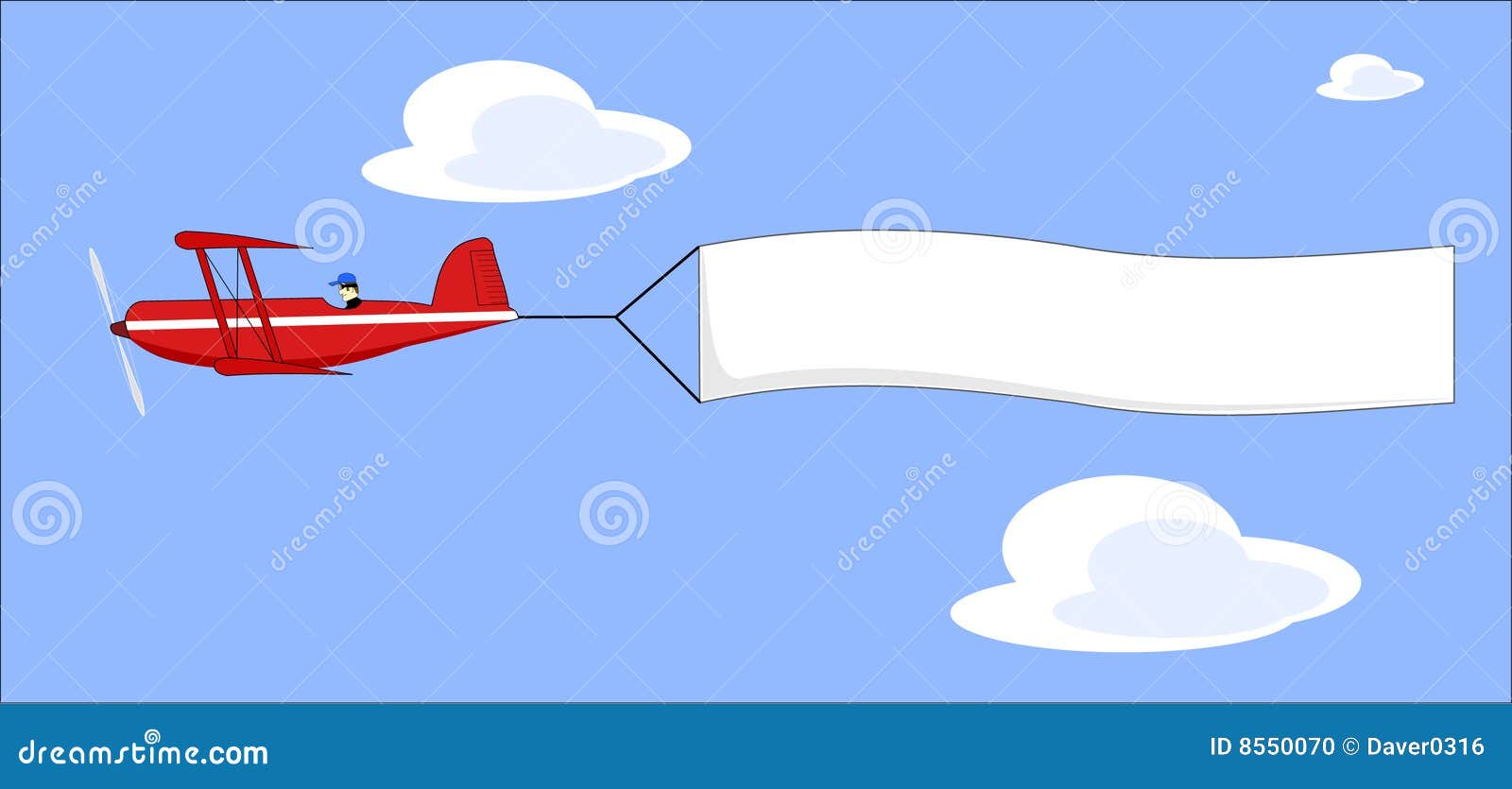 Plane Pulling Banner Vector Stock Photo - Image: 8550070