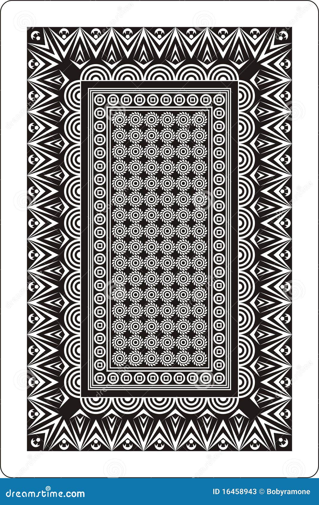 Playing Cards Back Side 60x90 Mm Black And White Stock Photos - Image