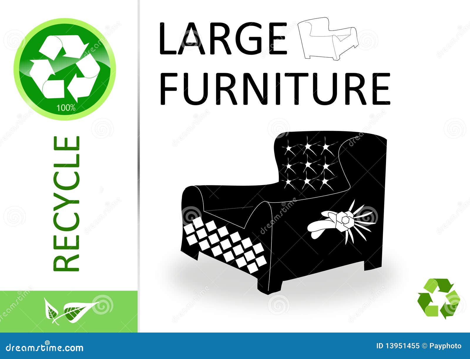 Royalty Free Stock Photo: Please recycle large furniture