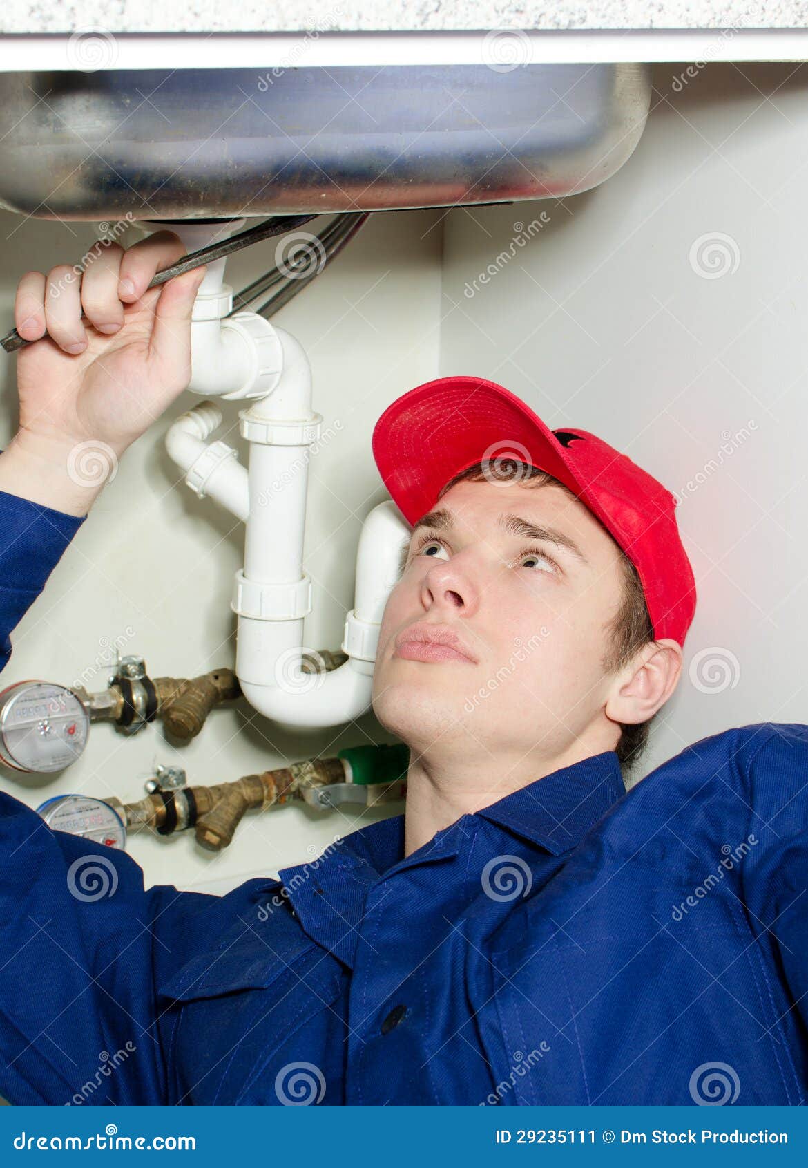 Plumber In Uniform Stock Image - Image: 29235111
