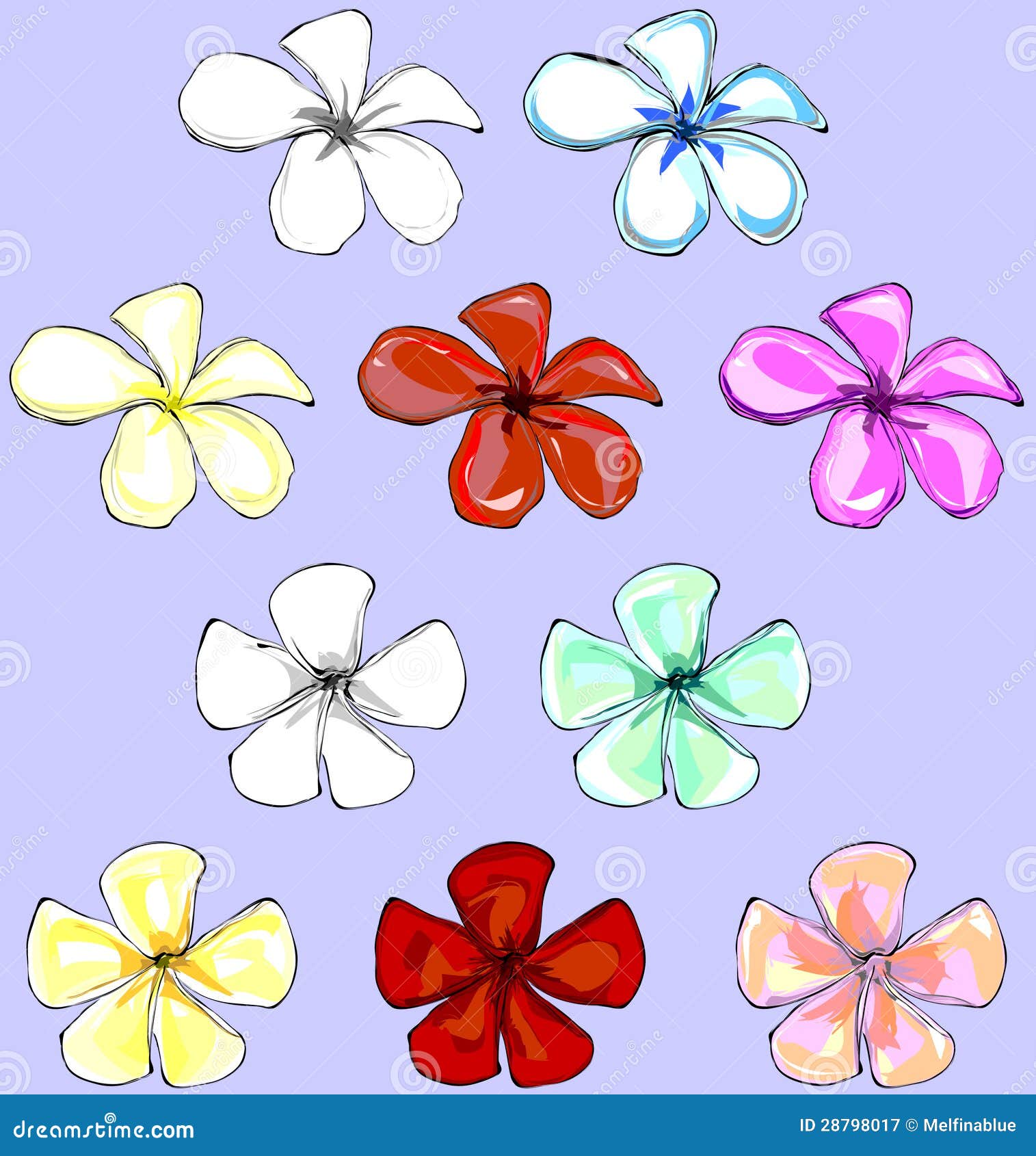 Single Plumeria Vector