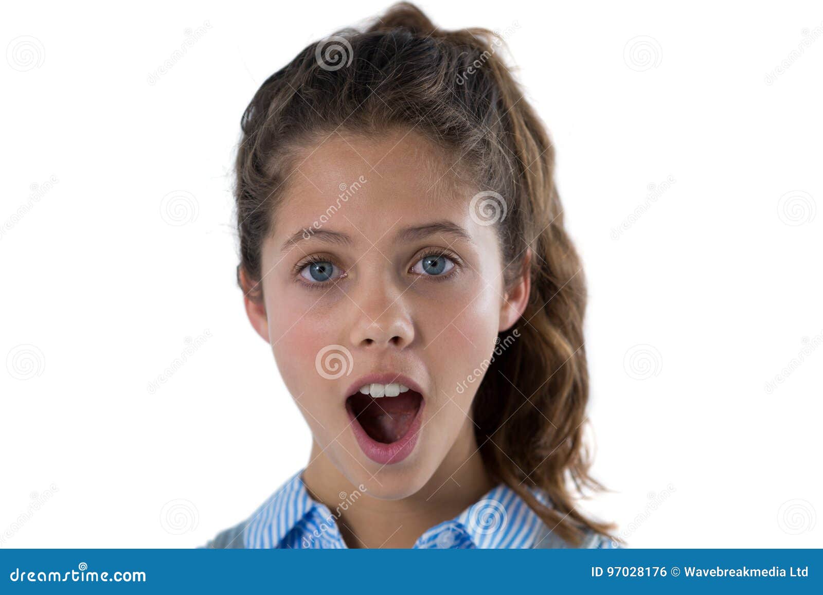 Portrait Of Shocked Teenage Girl Stock Photo Image Of Girl Casual
