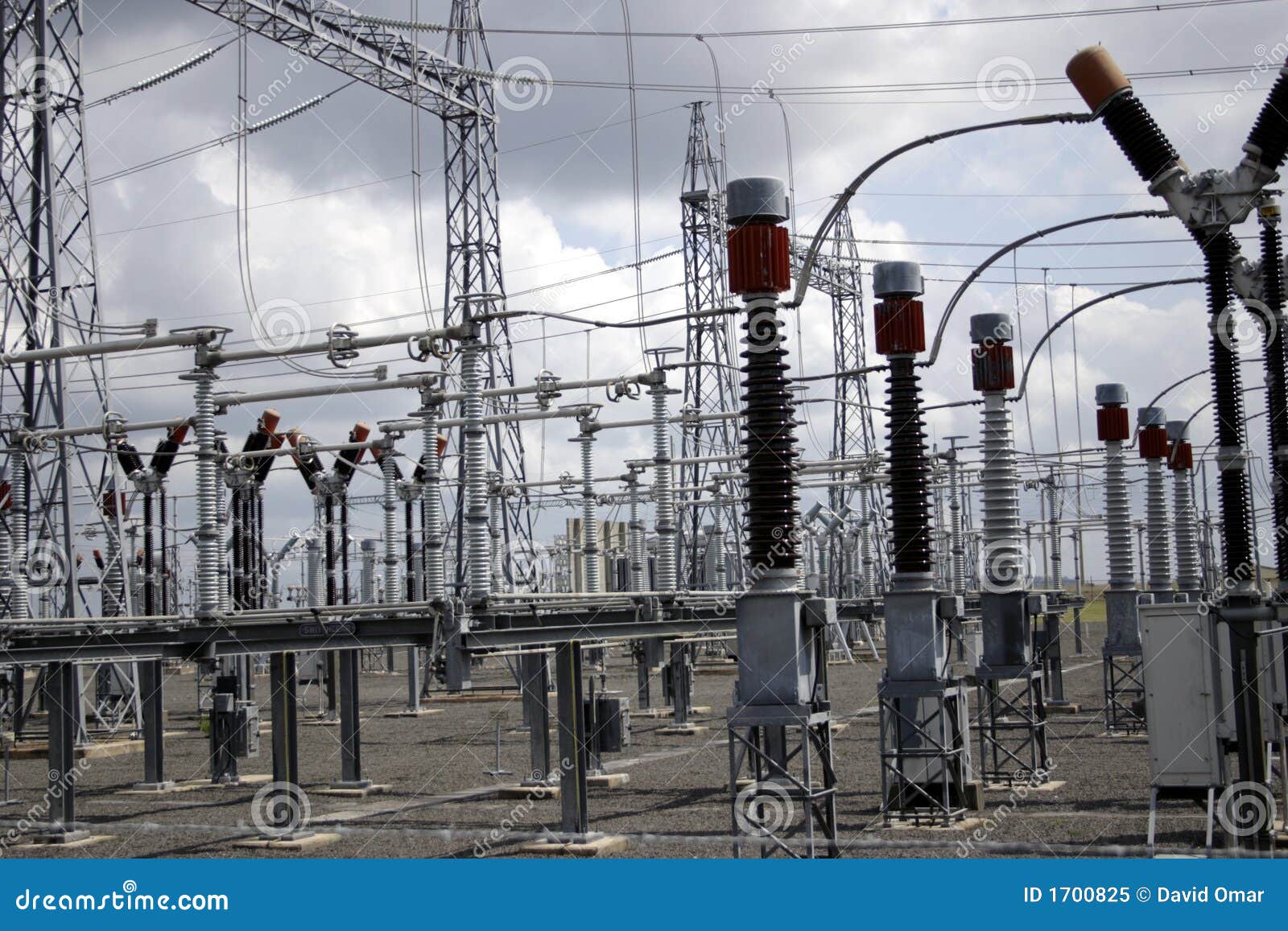 Isolated country power plant featuring transformers and high voltage 