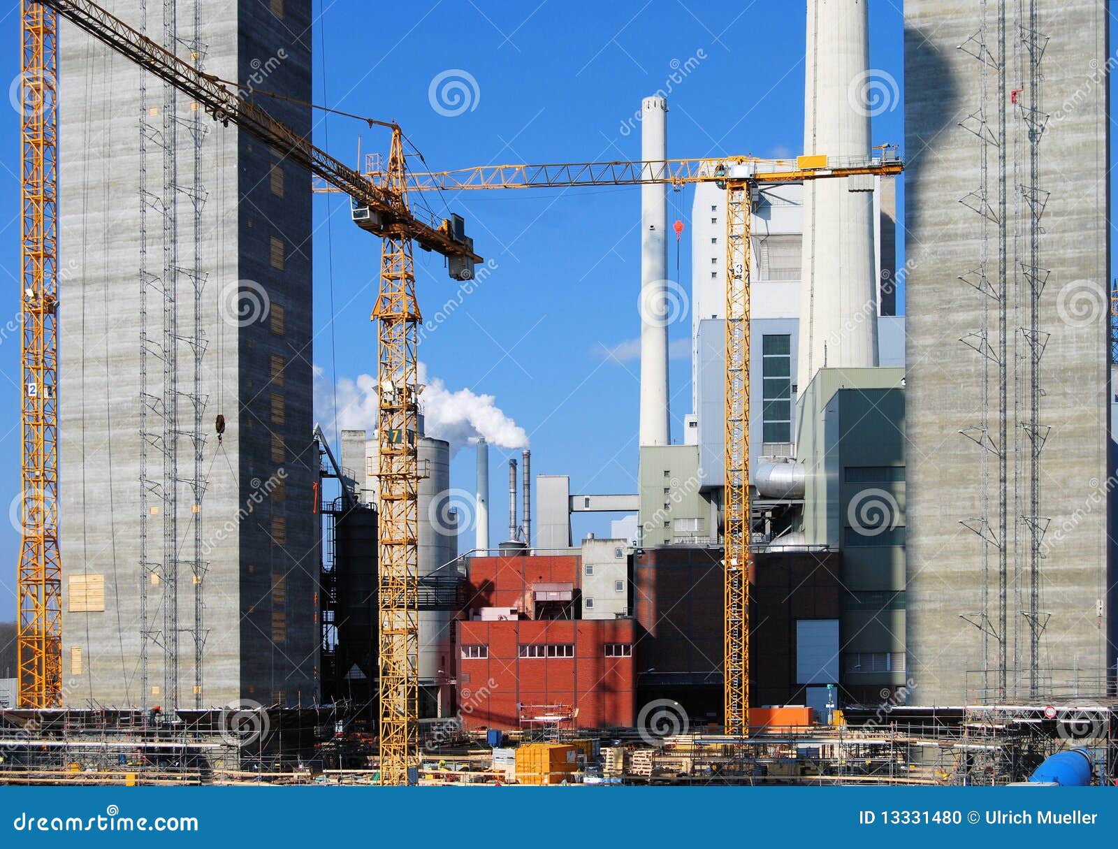 Power Plant Construction Site Stock Photo - Image: 13331480
