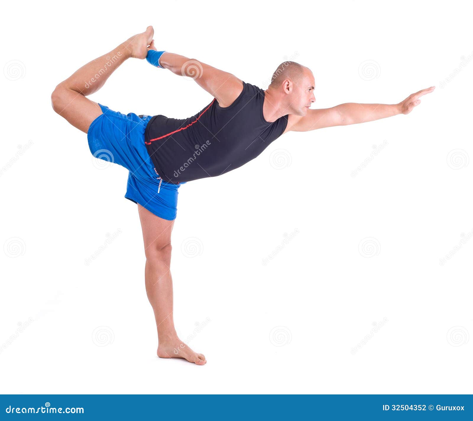 in background. ÐœÐ°n doing Pose white  studio on yoga and pose Yoga   picture name name exercises