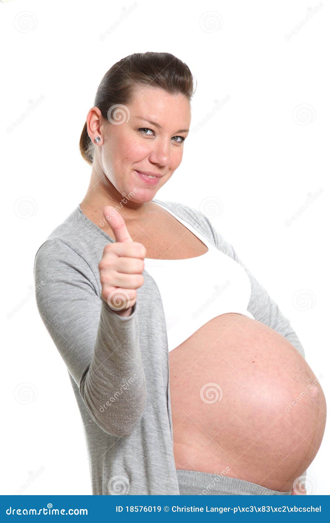 Pregnant Woman Showing Thumbs Up Royalty Free Stock Ima amateur image Pregnant Woman Showing Thumbs Up Royalty Free Stock Ima